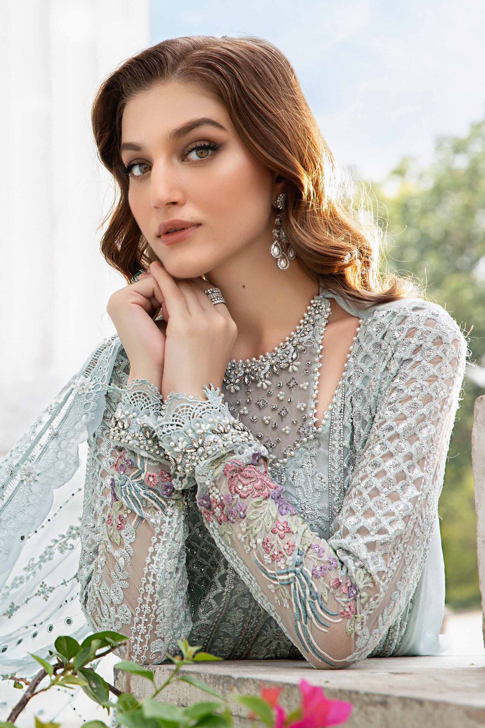 Unstitched Embroidered Chiffon Suit | MPC-24-103 - Image 4