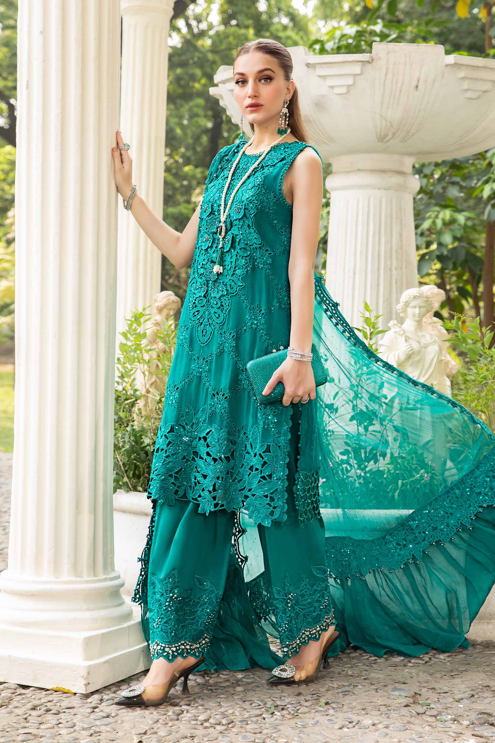 Unstitched Embroidered Chiffon Suit | MPC-24-105 - Image 8