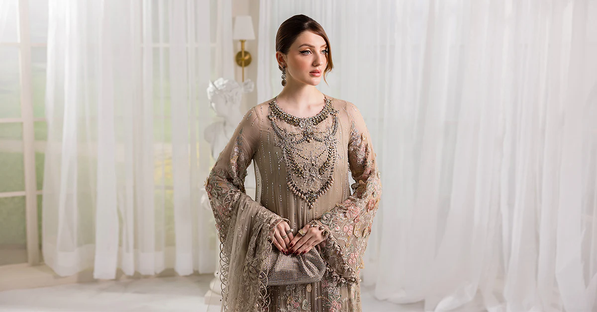 3 Piece Unstitched Embroidered Chiffon Suit | MPC-25-107 - Image 9