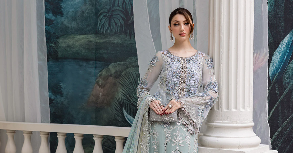 3 Piece Unstitched Embroidered Chiffon Suit | MPC-25-108 - Image 10