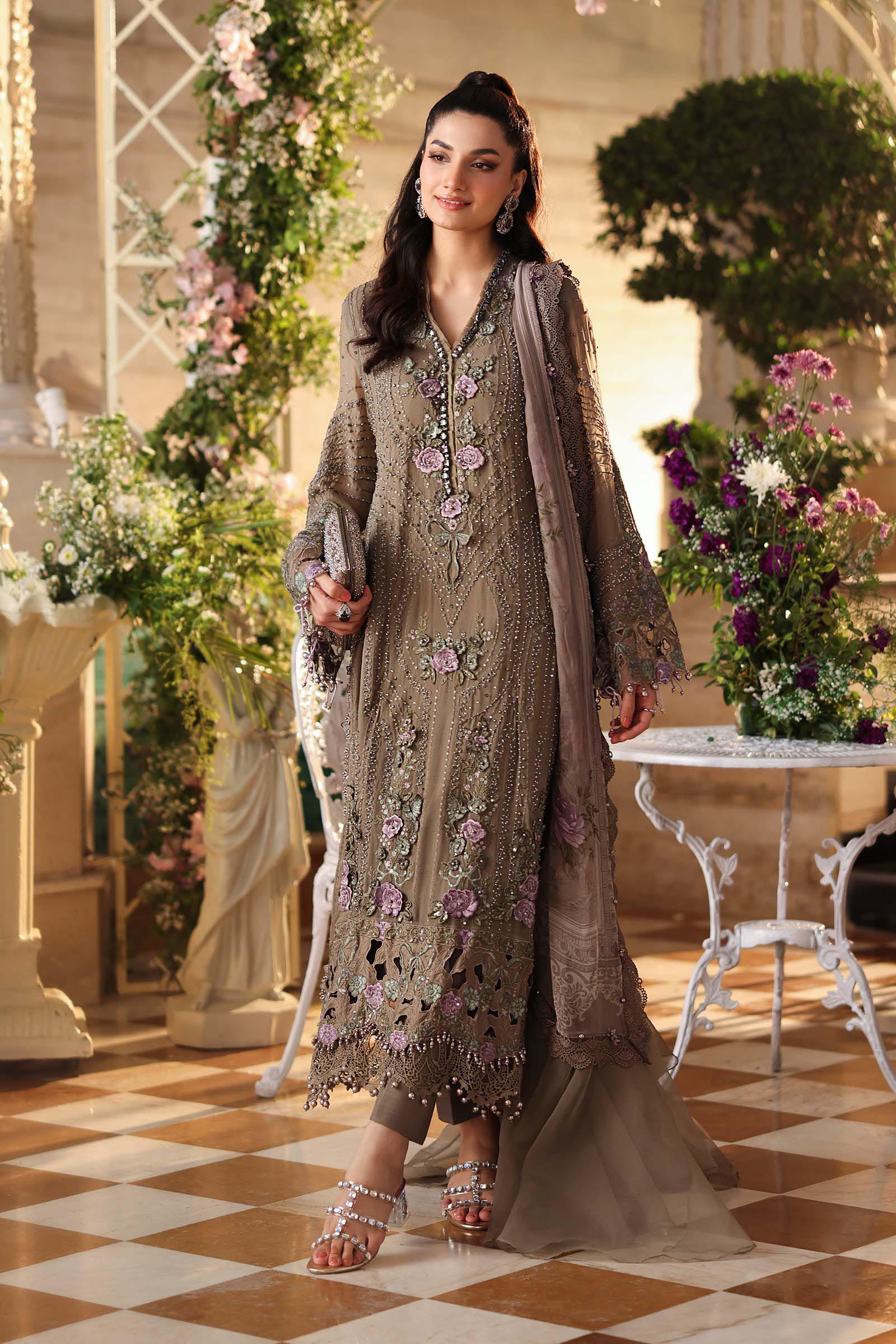 3 Piece Unstitched Embroidered Chiffon Suit - Image 6