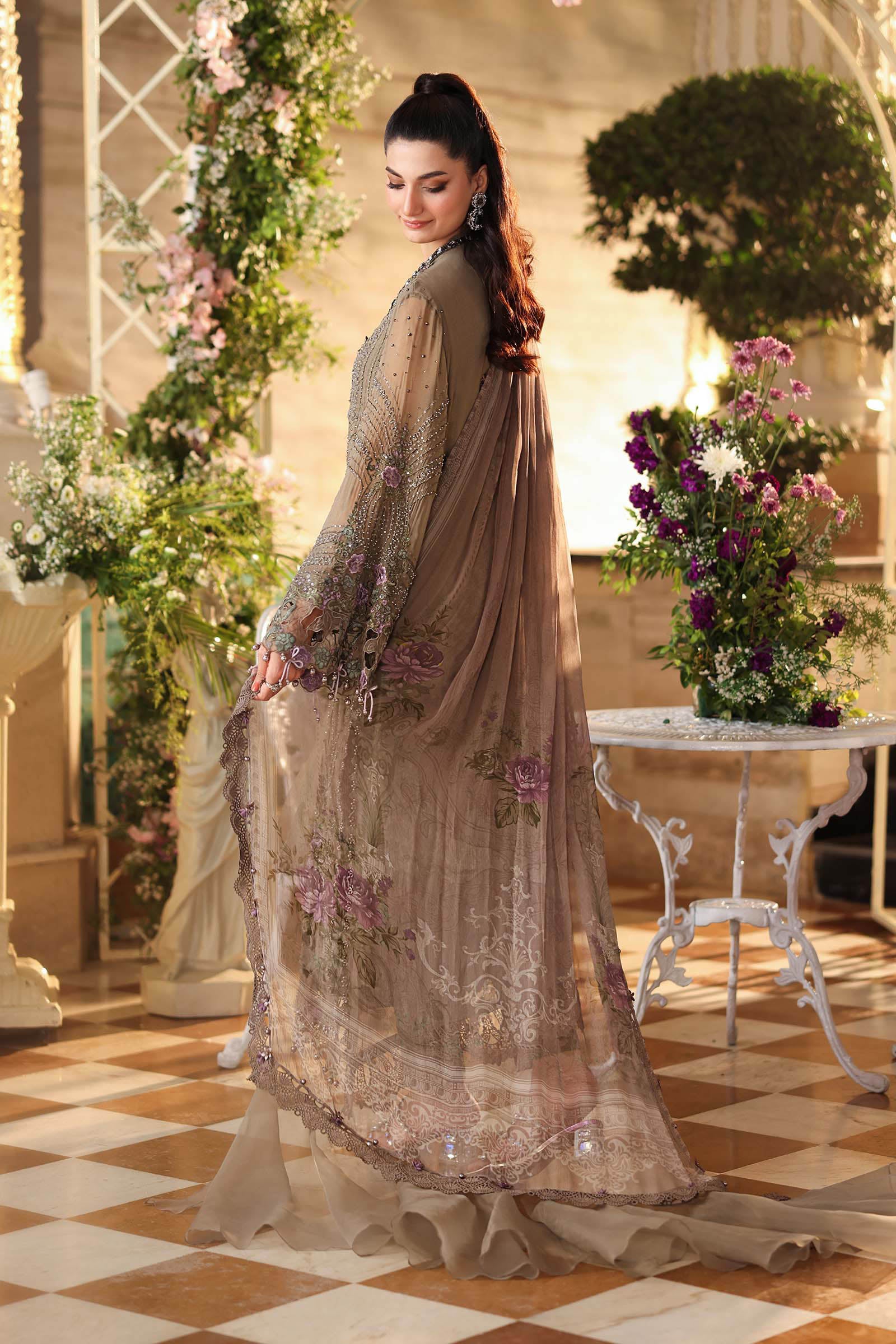 3 Piece Unstitched Embroidered Chiffon Suit - Image 8