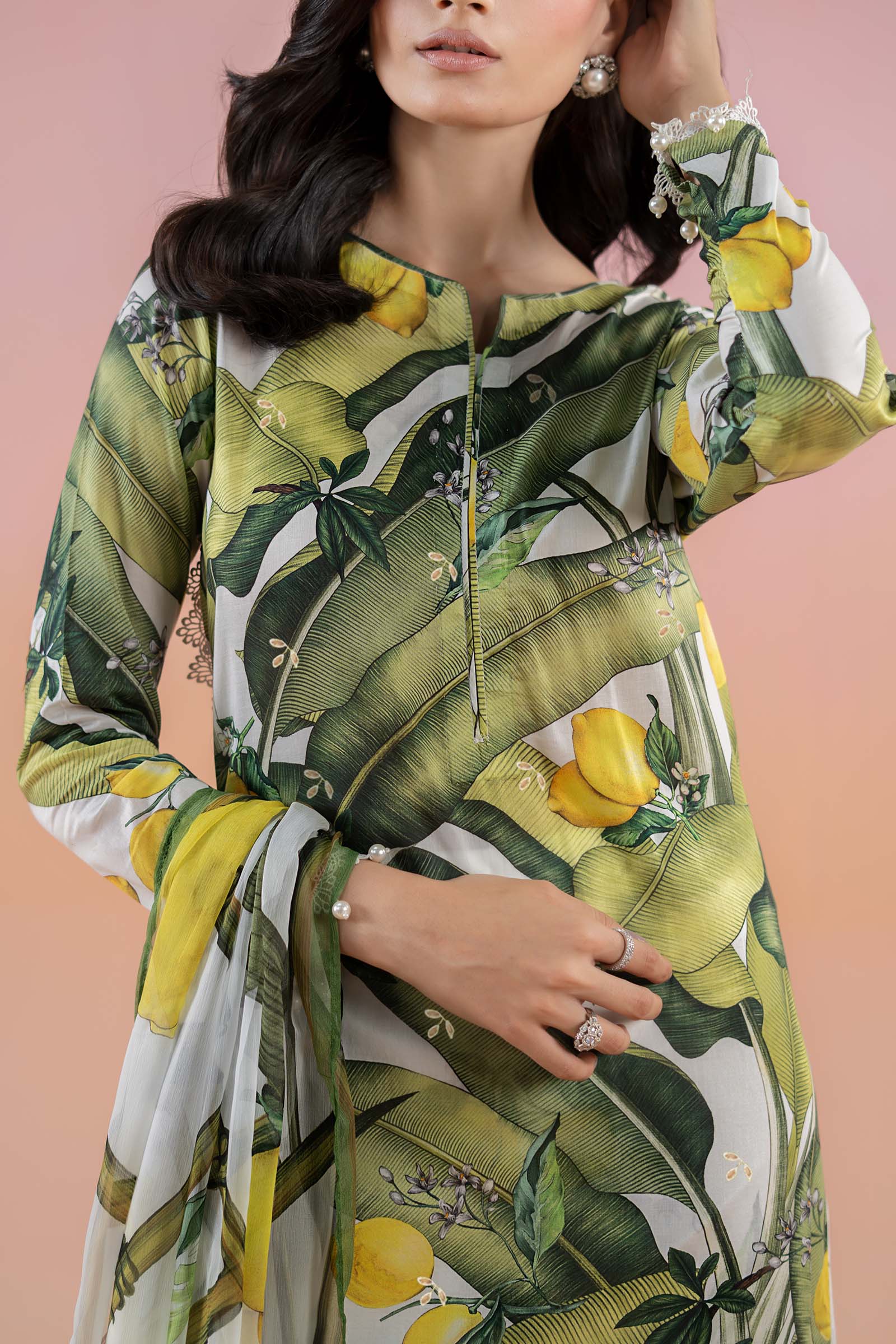 3 Piece Printed Lawn Suit | MPS-2503-A - Image 2