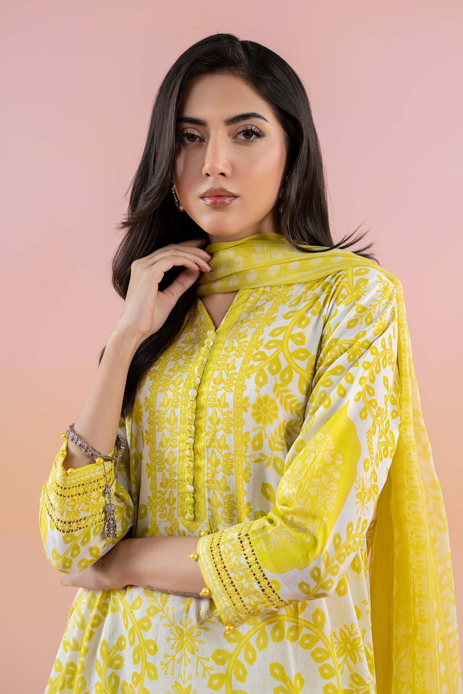 3 Piece Printed Lawn Suit | MPS-2504-A - Image 2