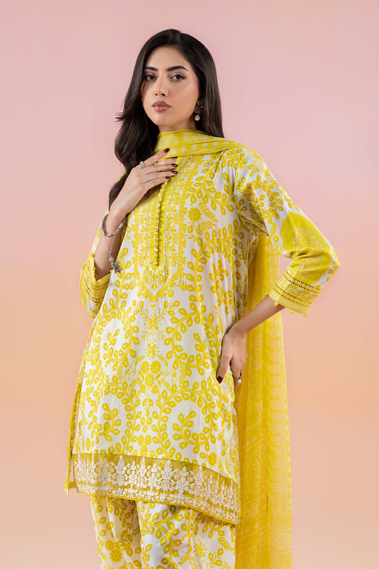 3 Piece Printed Lawn Suit | MPS-2504-A - Image 3
