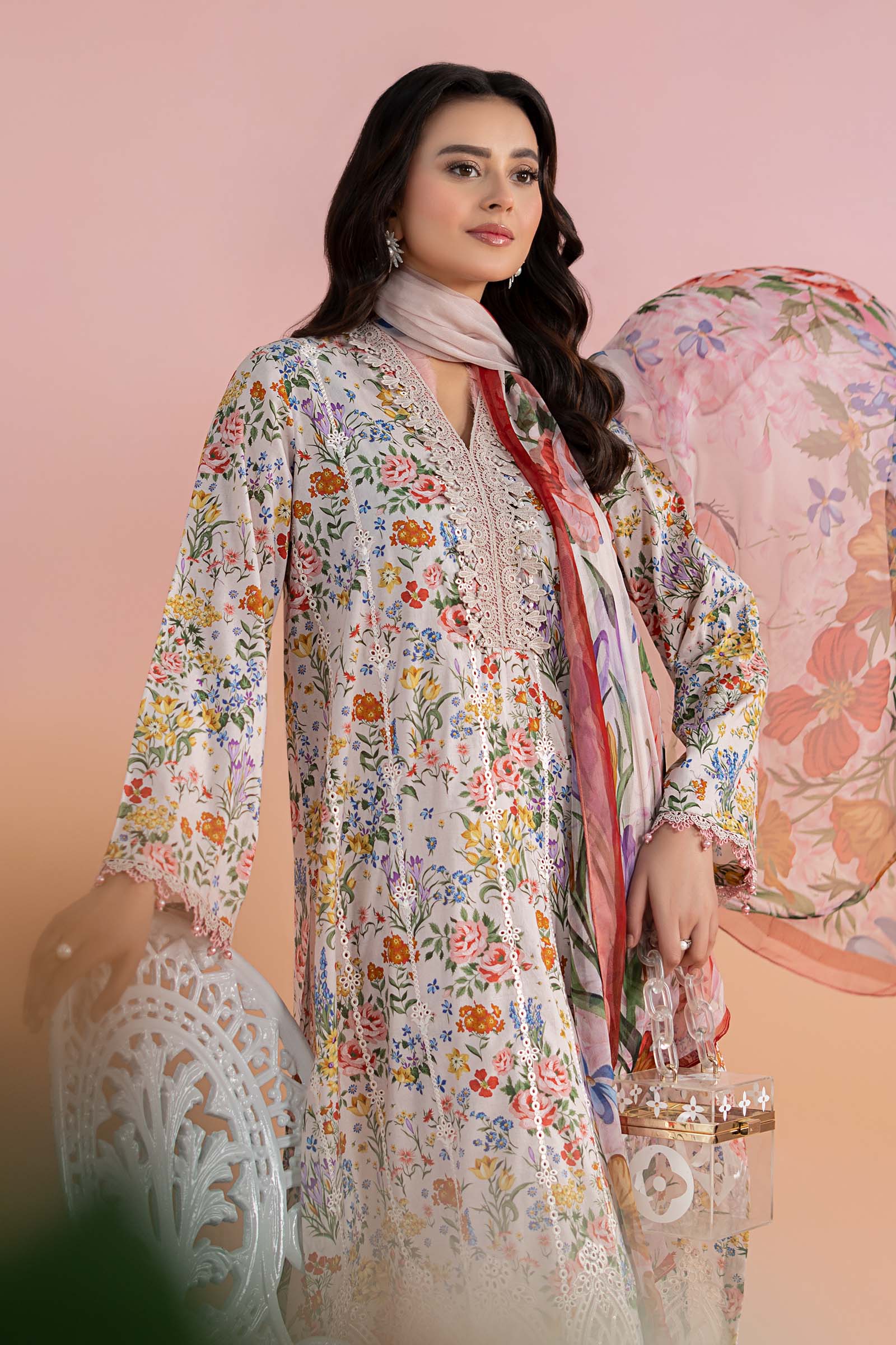 3 Piece Printed Lawn Suit | MPS-2507-A - Image 2