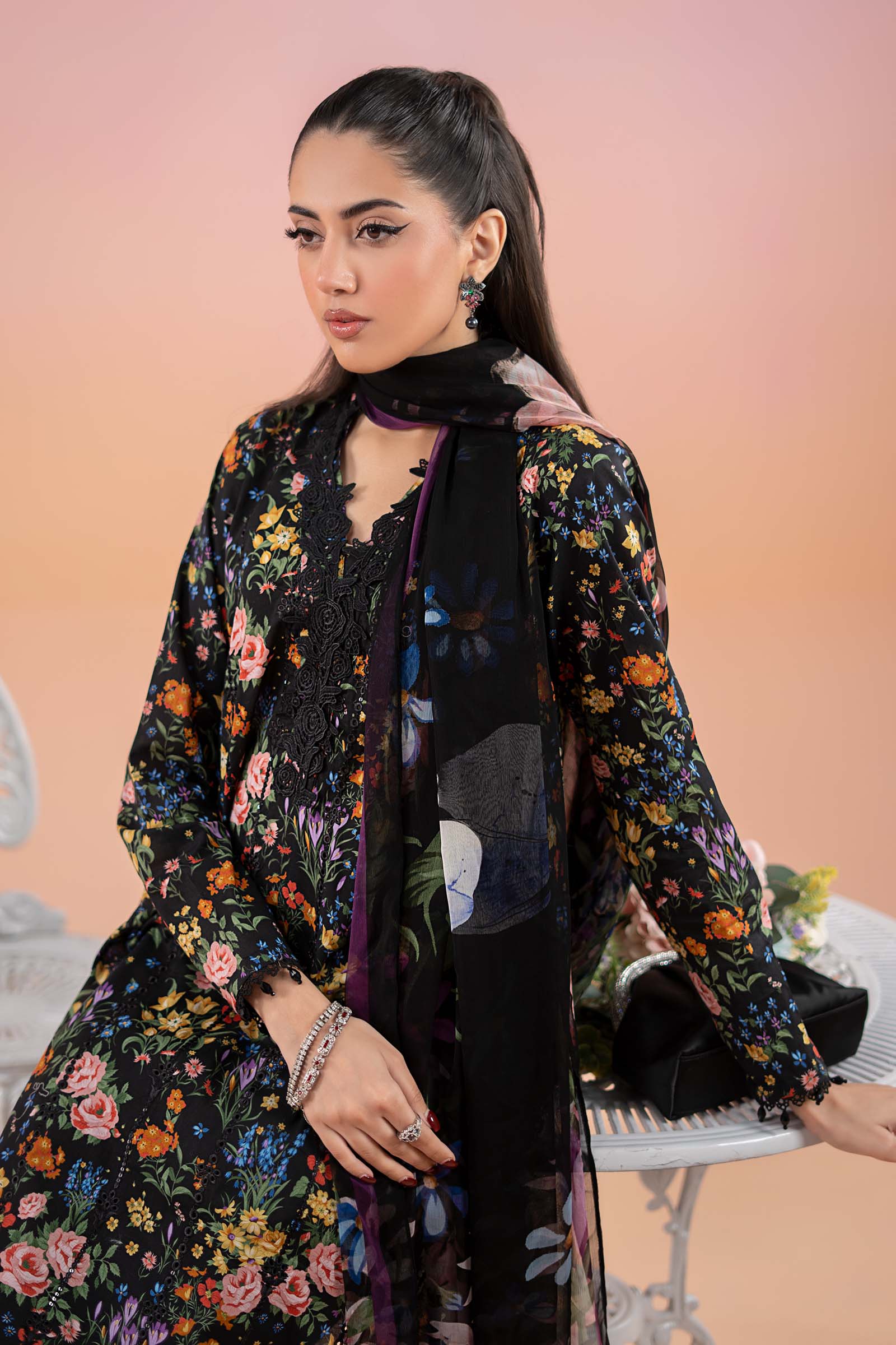 3 Piece Printed Lawn Suit | MPS-2507-B - Image 2
