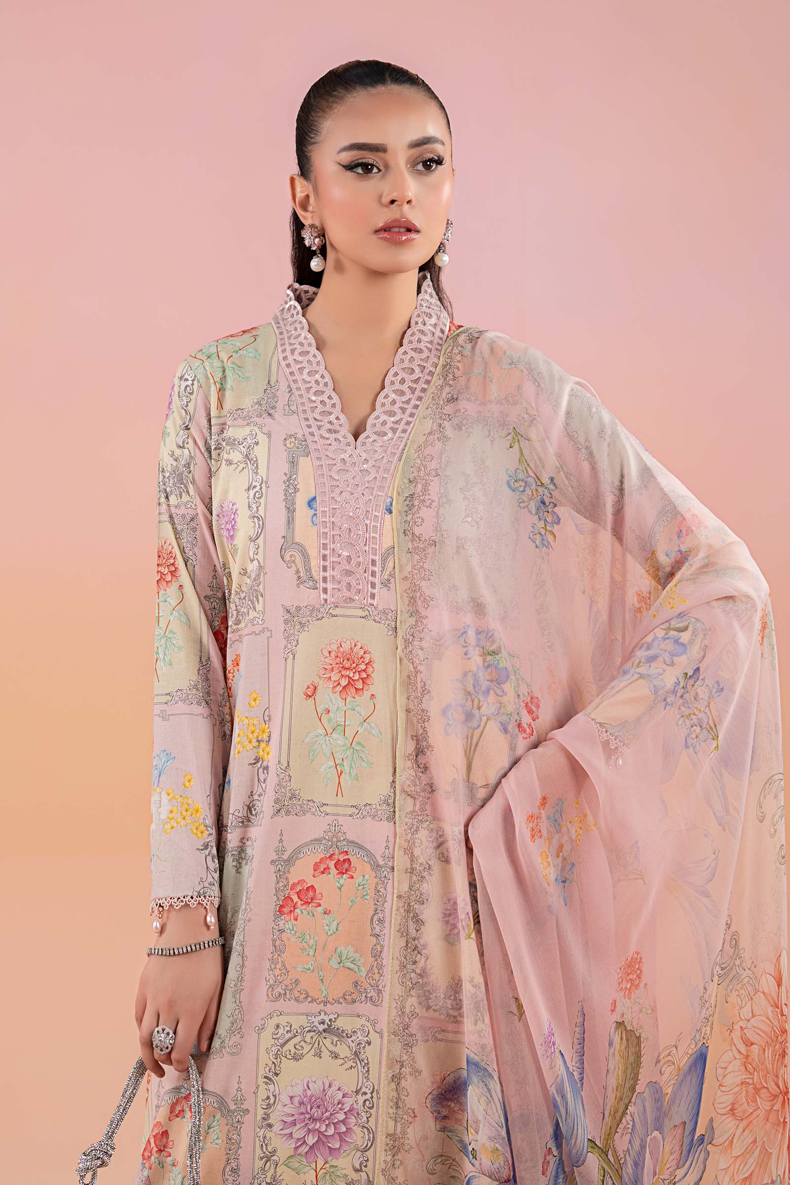 3 Piece Printed Lawn Suit | MPS-2511-A - Image 2