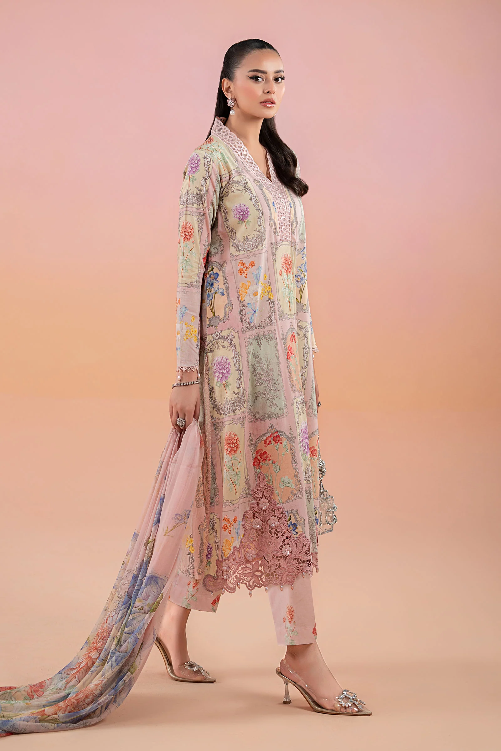 3 Piece Printed Lawn Suit | MPS-2511-A - Image 4