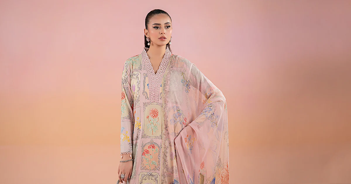 3 Piece Printed Lawn Suit | MPS-2511-A - Image 7