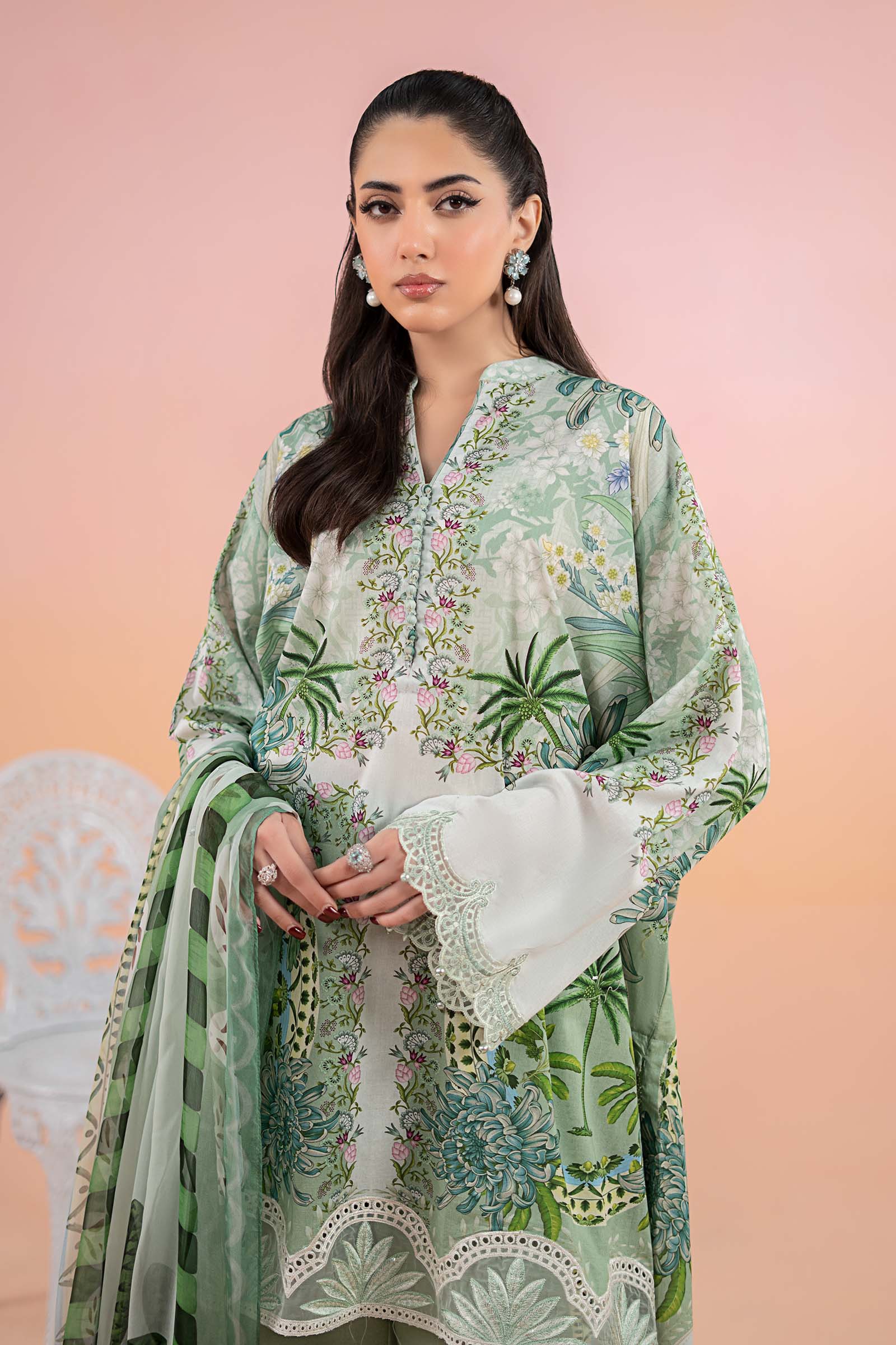 3 Piece Printed Lawn Suit | MPS-2514-A - Image 2