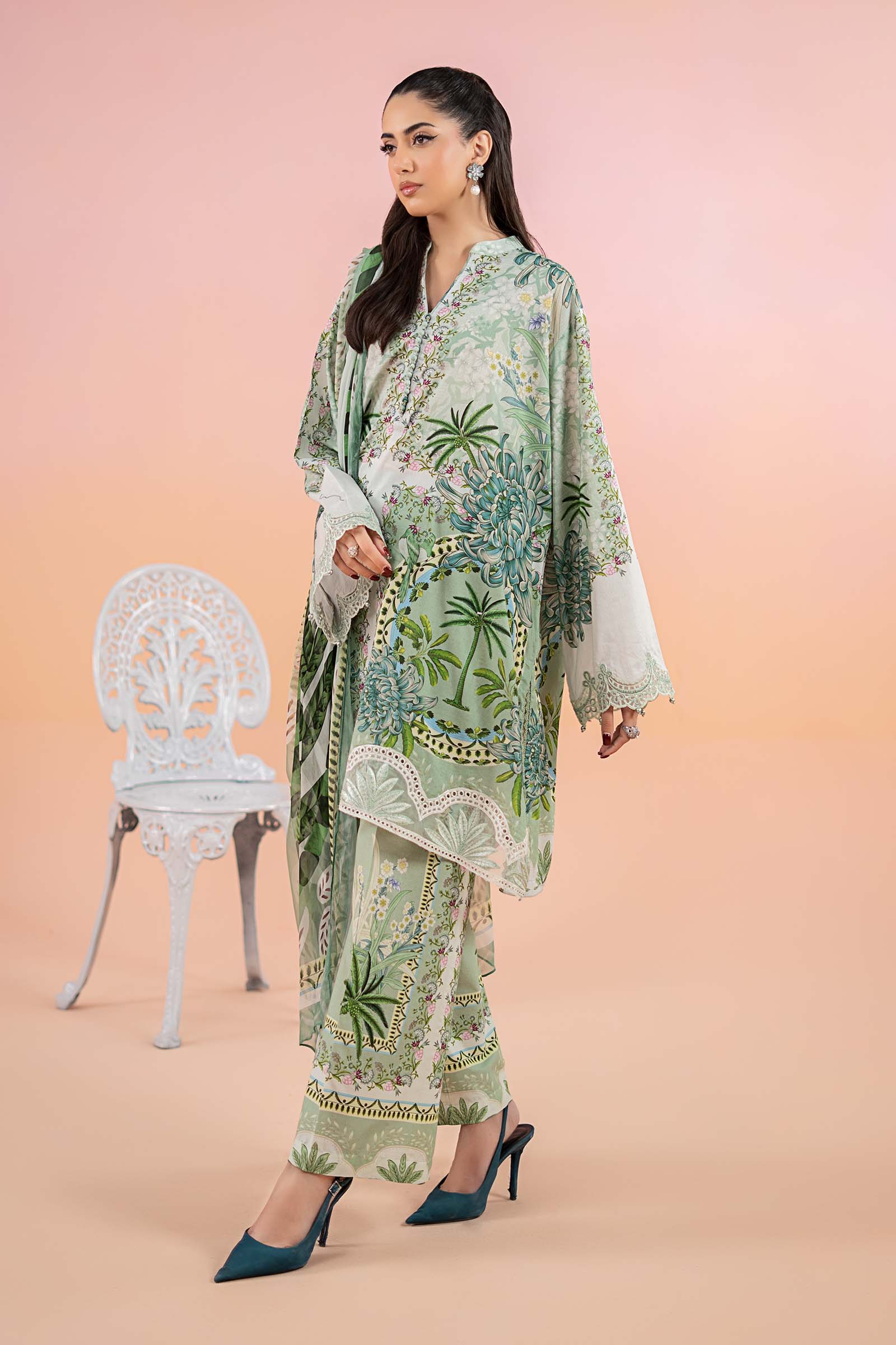3 Piece Printed Lawn Suit | MPS-2514-A - Image 5