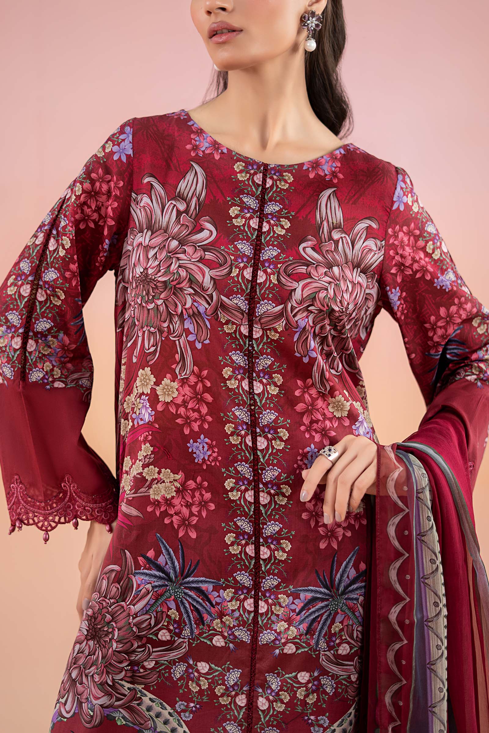 3 Piece Printed Lawn Suit | MPS-2514-B - Image 4