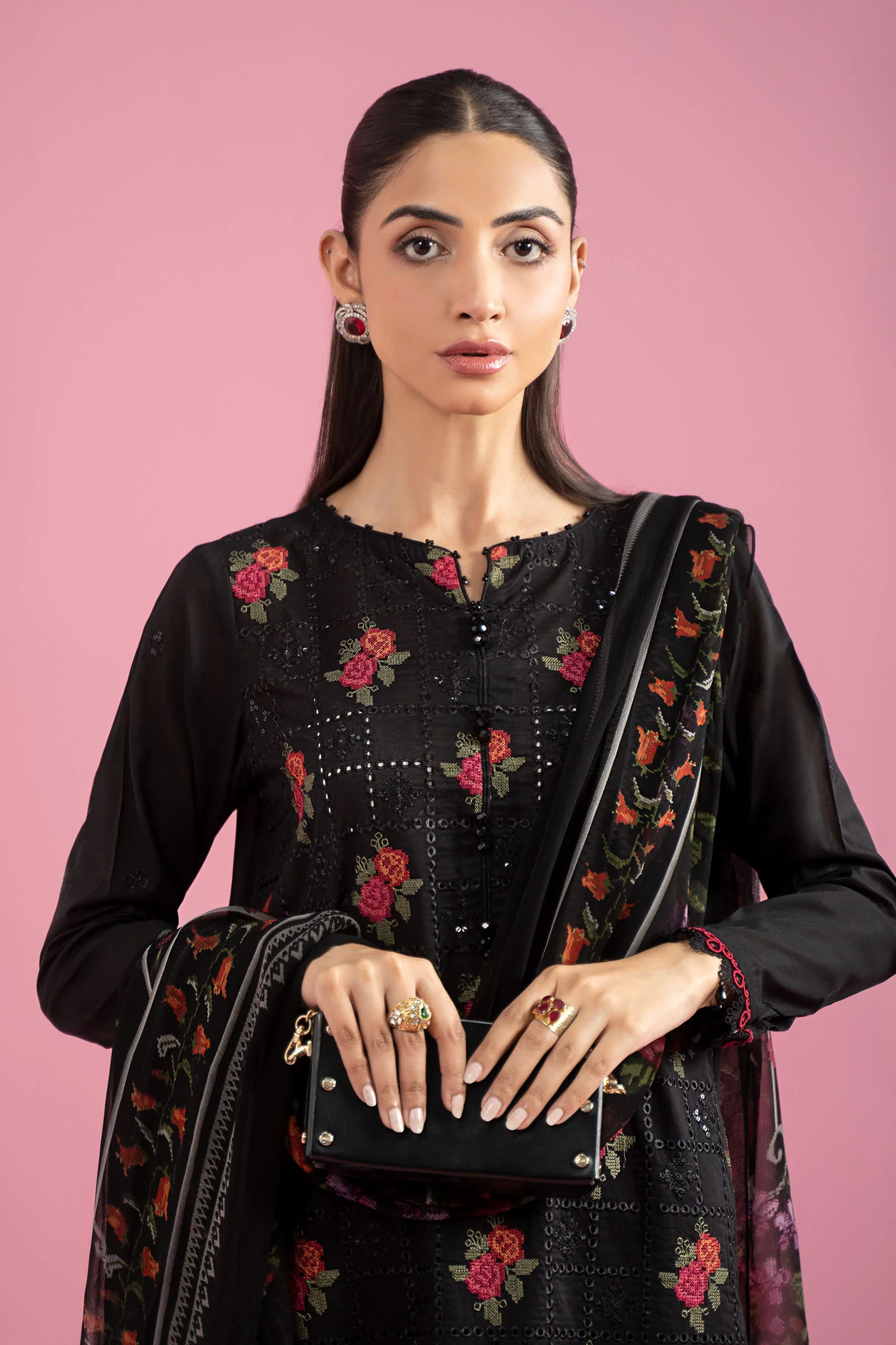 3 Piece Embroidered Lawn Suit | MPS-2601-B - Image 2