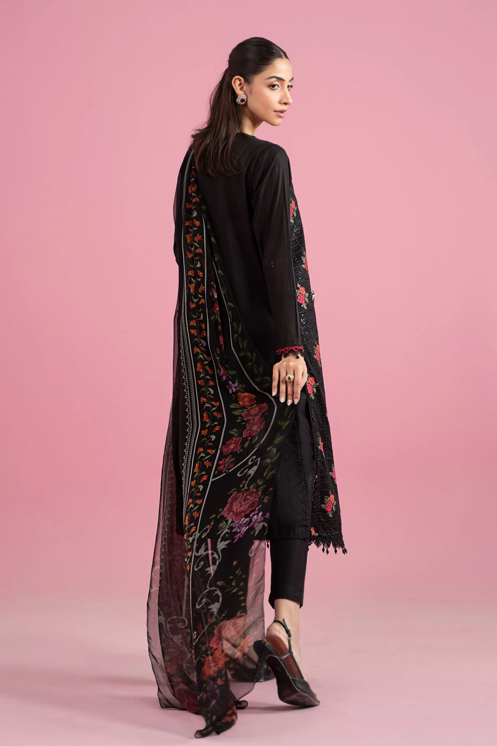 3 Piece Embroidered Lawn Suit | MPS-2601-B - Image 5