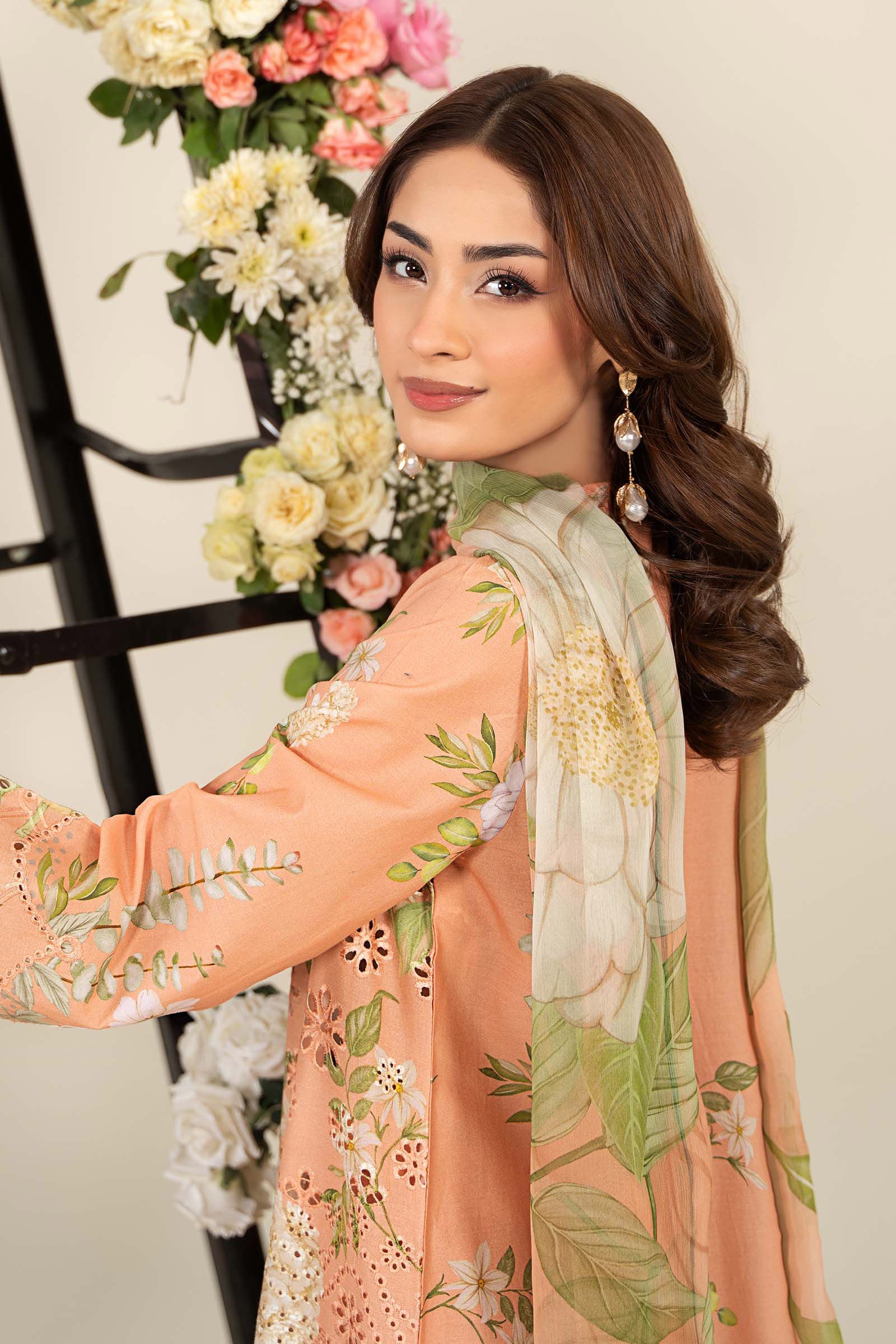 3 Piece Embroidered Lawn Suit | MPS-2602-A - Image 3