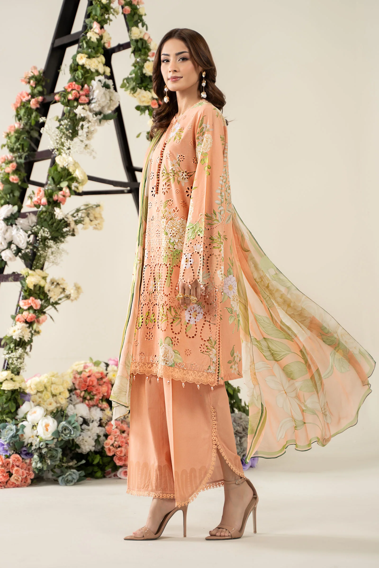 3 Piece Embroidered Lawn Suit | MPS-2602-A - Image 7