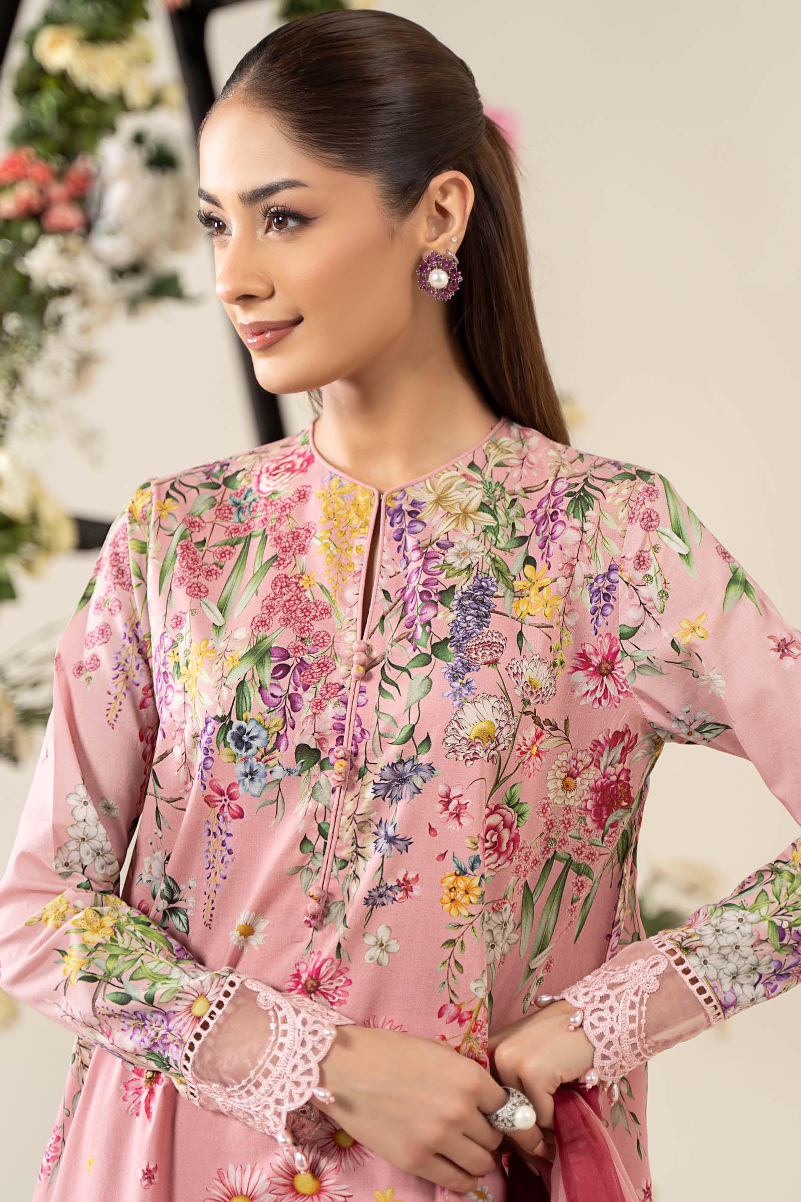 3 Piece Embroidered Lawn Suit | MPS-2603-B - Image 3