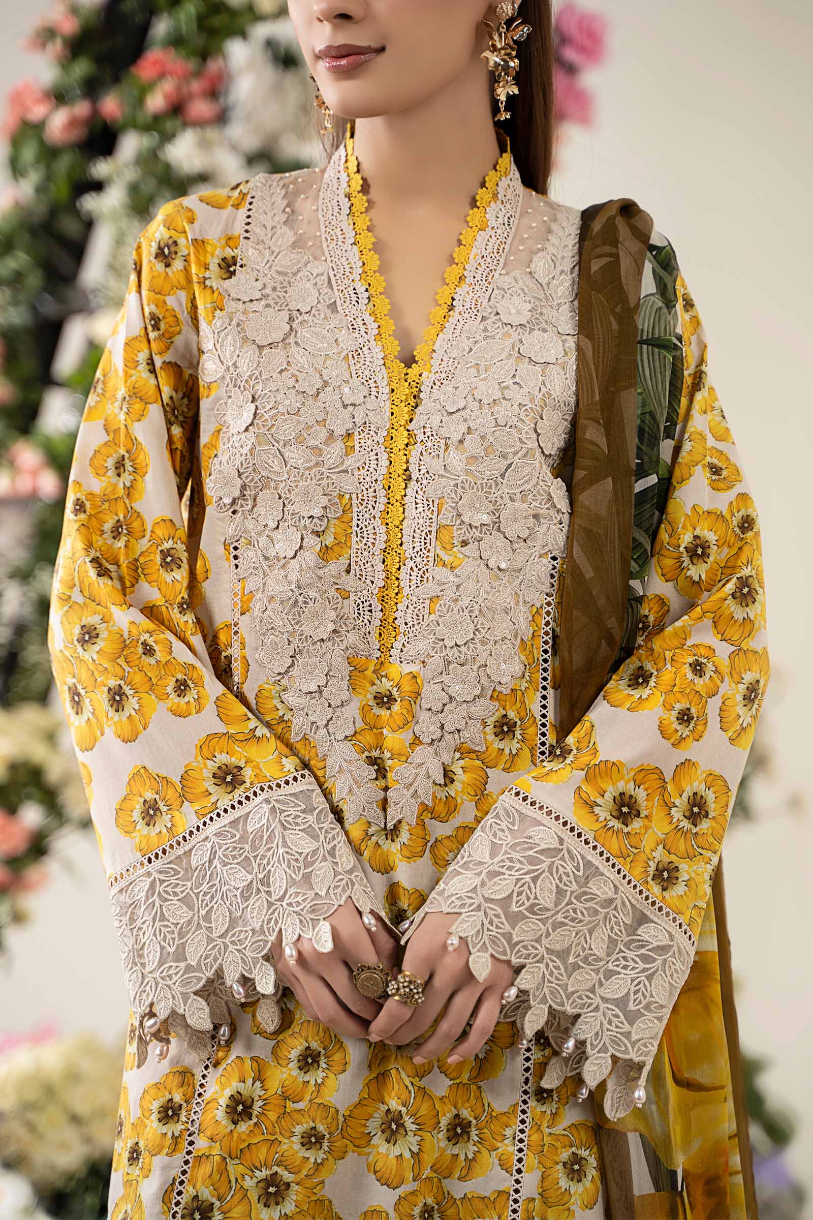 3 Piece Embroidered Lawn Suit | MPS-2606-A - Image 6