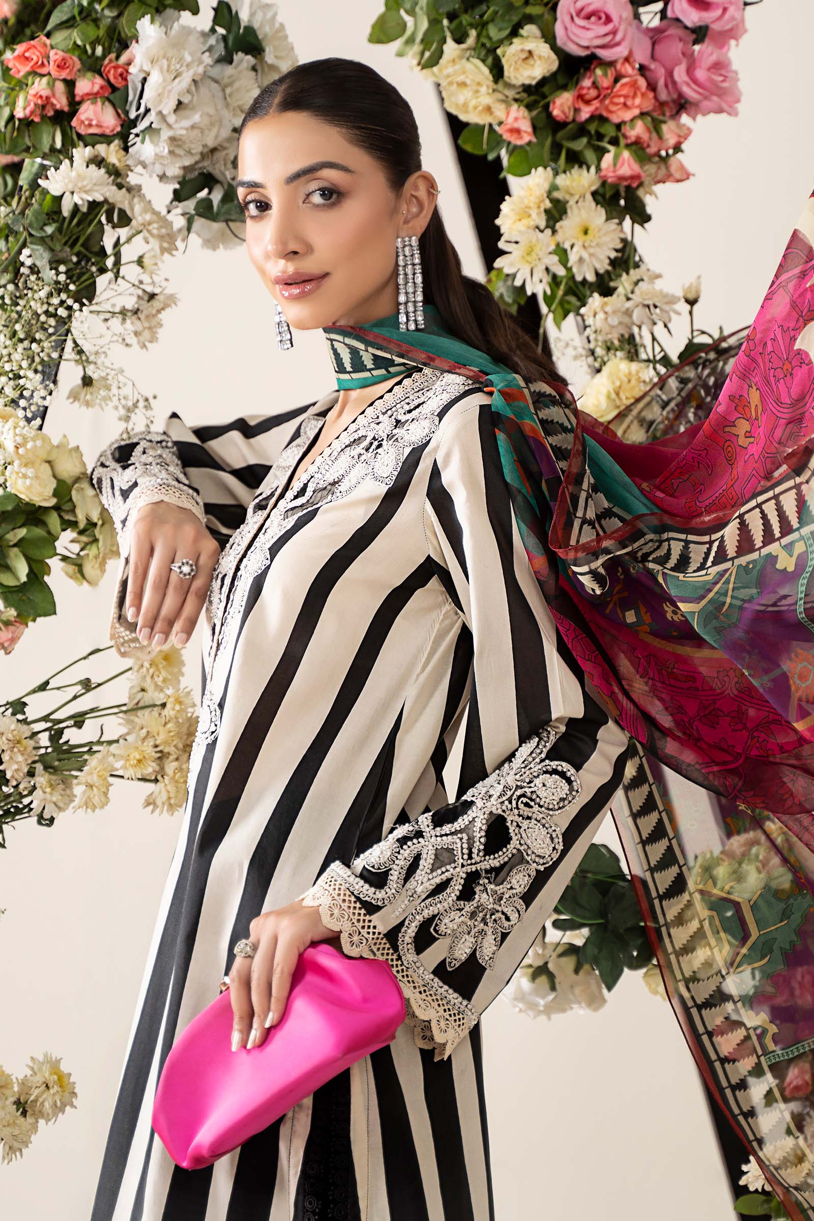 3 Piece Embroidered Lawn Suit | MPS-2609-B - Image 2