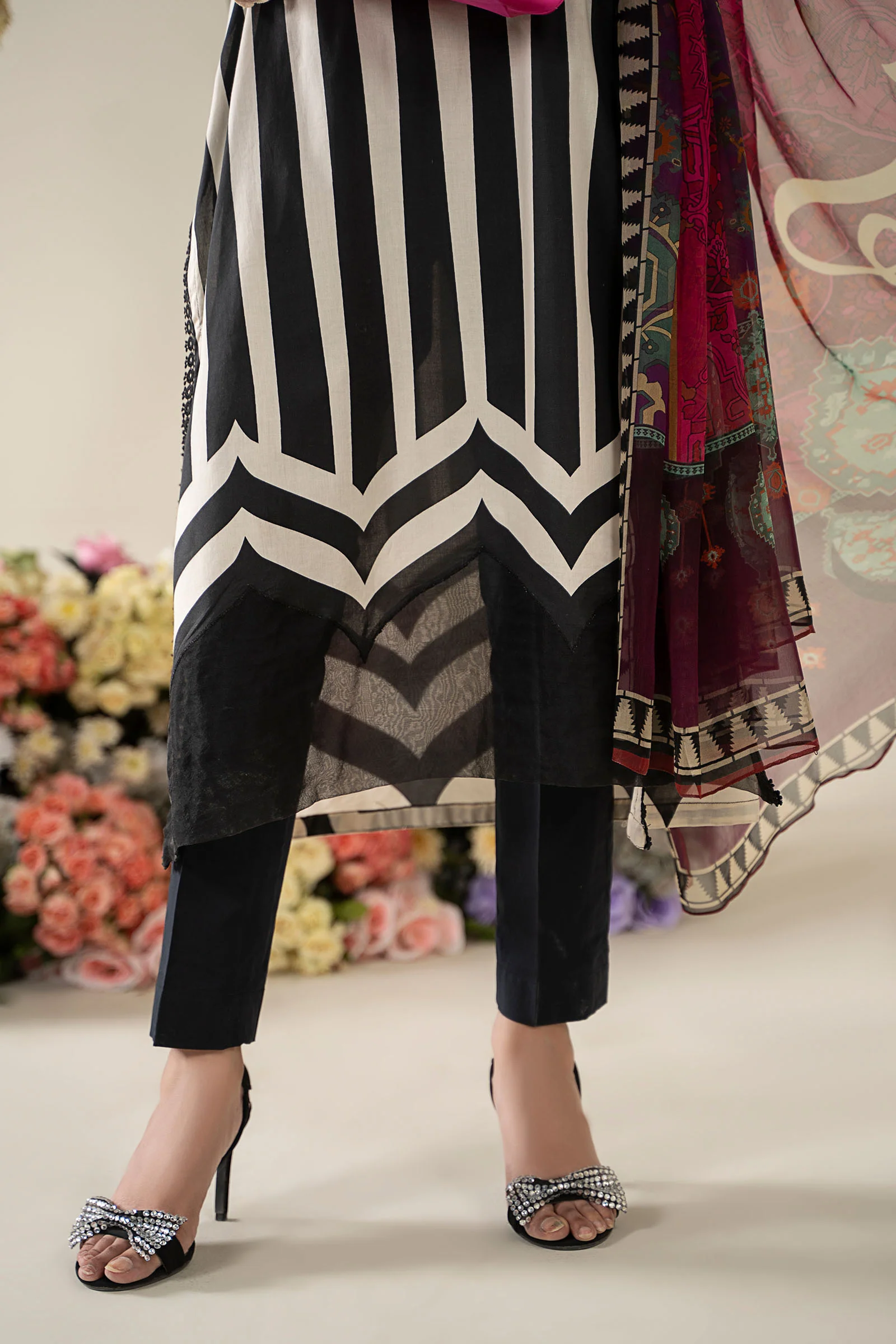 3 Piece Embroidered Lawn Suit | MPS-2609-B - Image 4