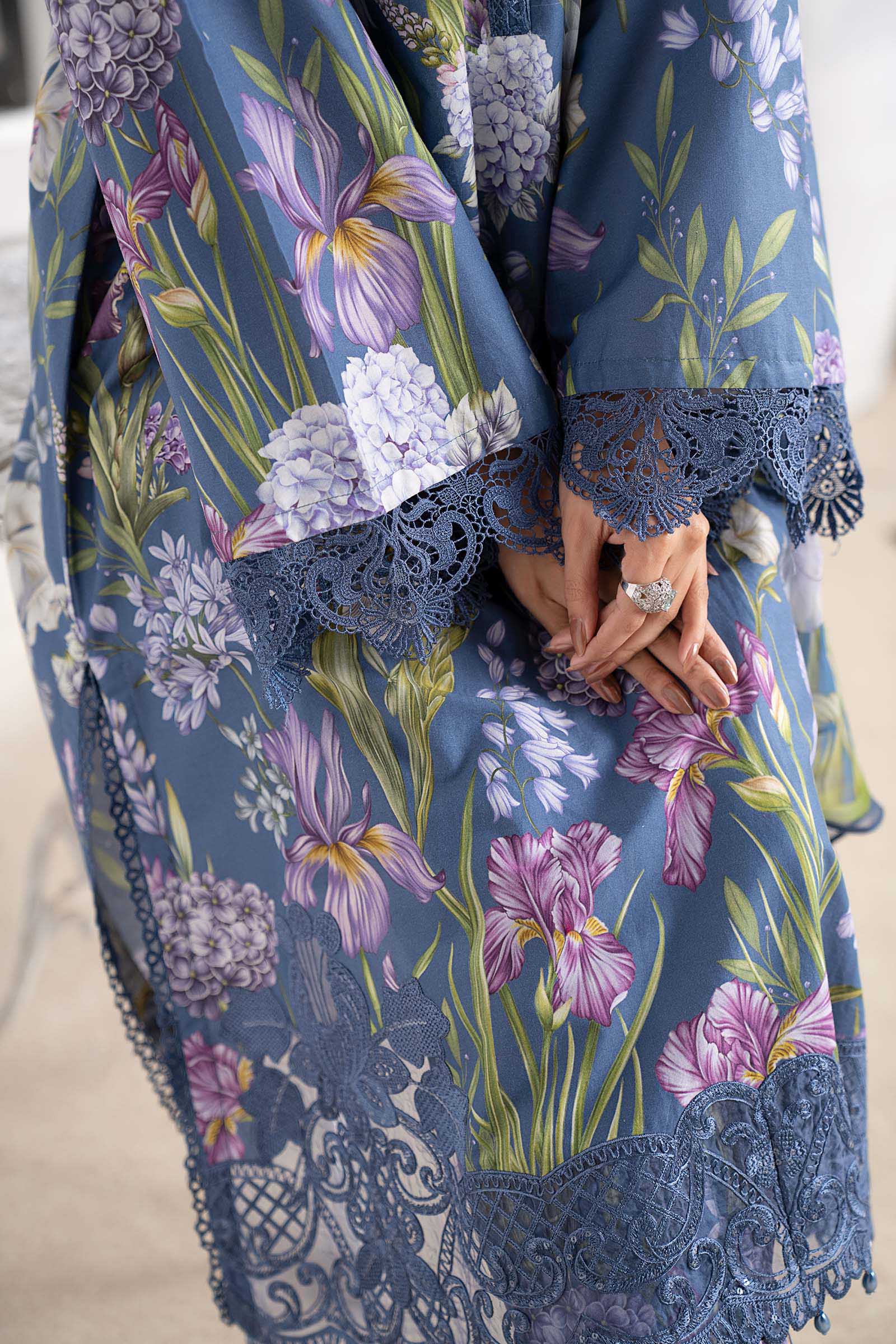 3 Piece Embroidered Cambric Suit - Image 5