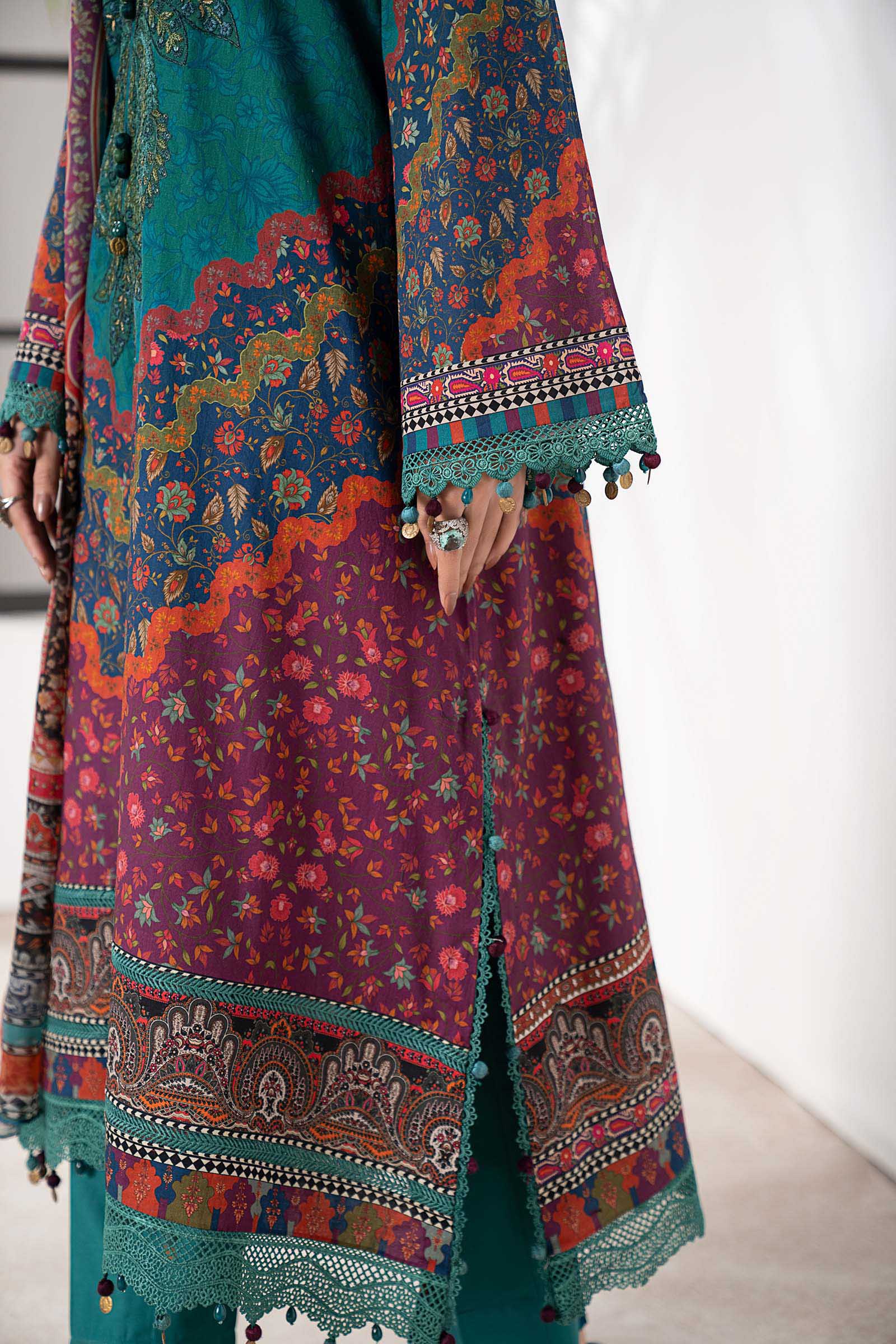 3 Piece Embroidered Cambric Suit - Image 5