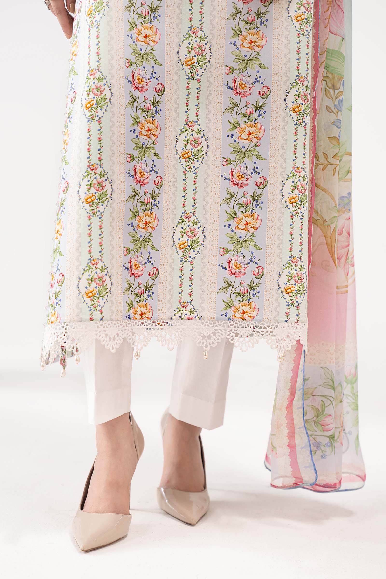 3 Piece Embroidered Lawn Suit - Image 6
