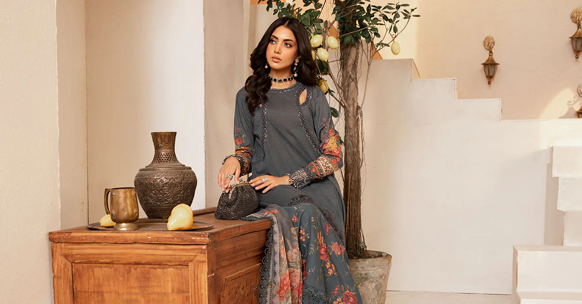 3 Piece Unstitched Printed Suit | MPT-2202-B - Image 5