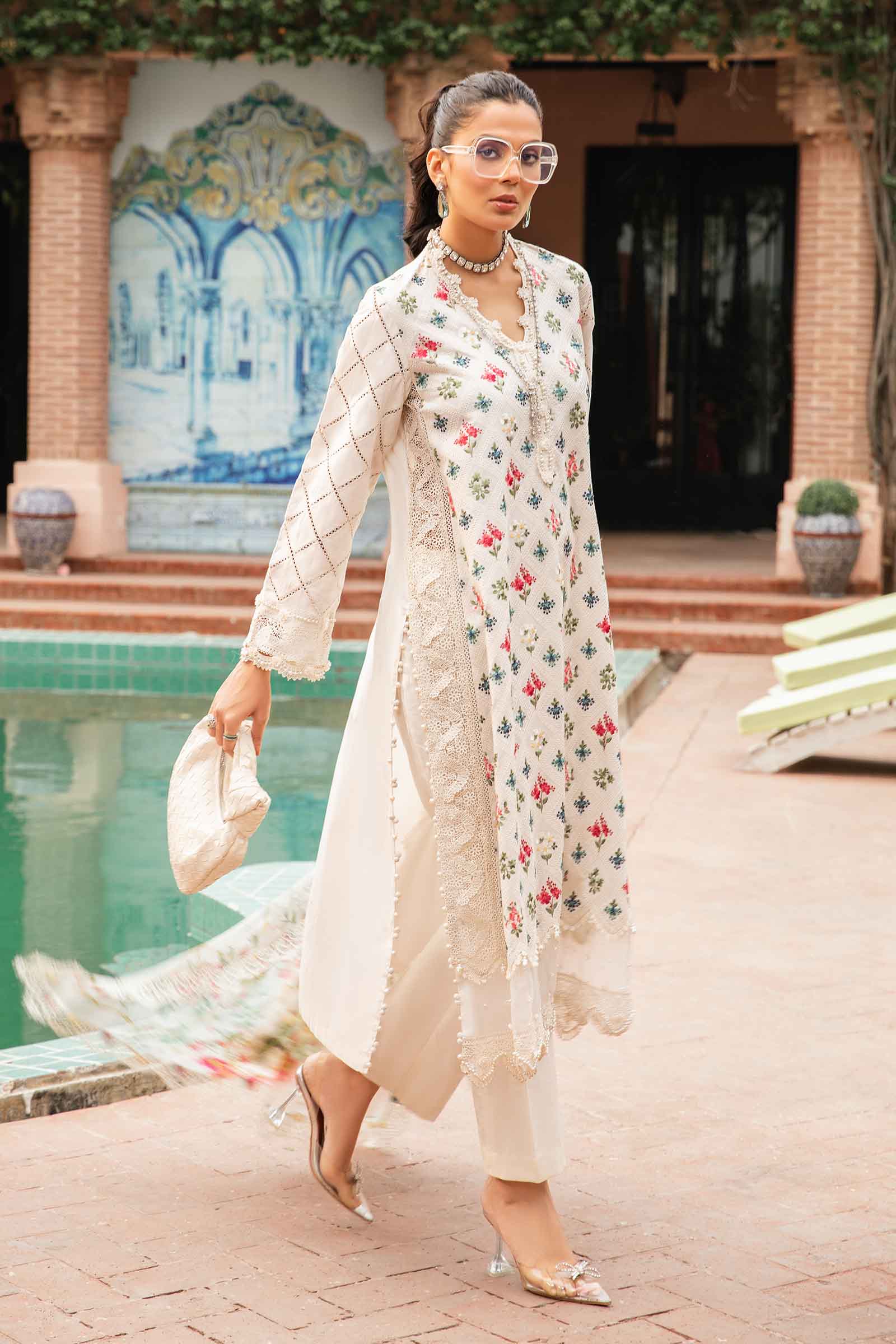 3 Piece Unstitched Printed Suit | MPT-2203-A - Image 4
