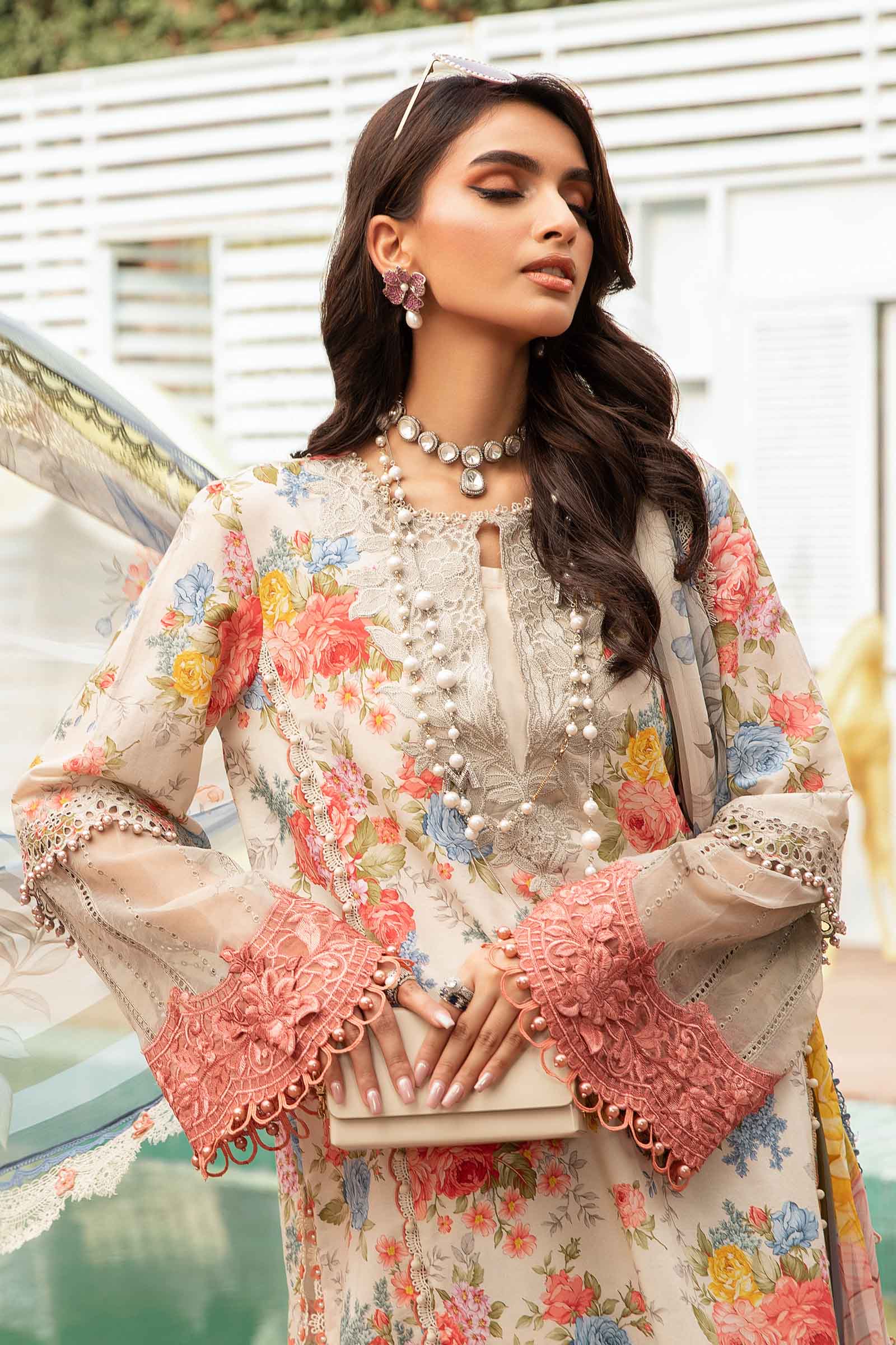 3 Piece Unstitched Printed Suit | MPT-2204-A - Image 3