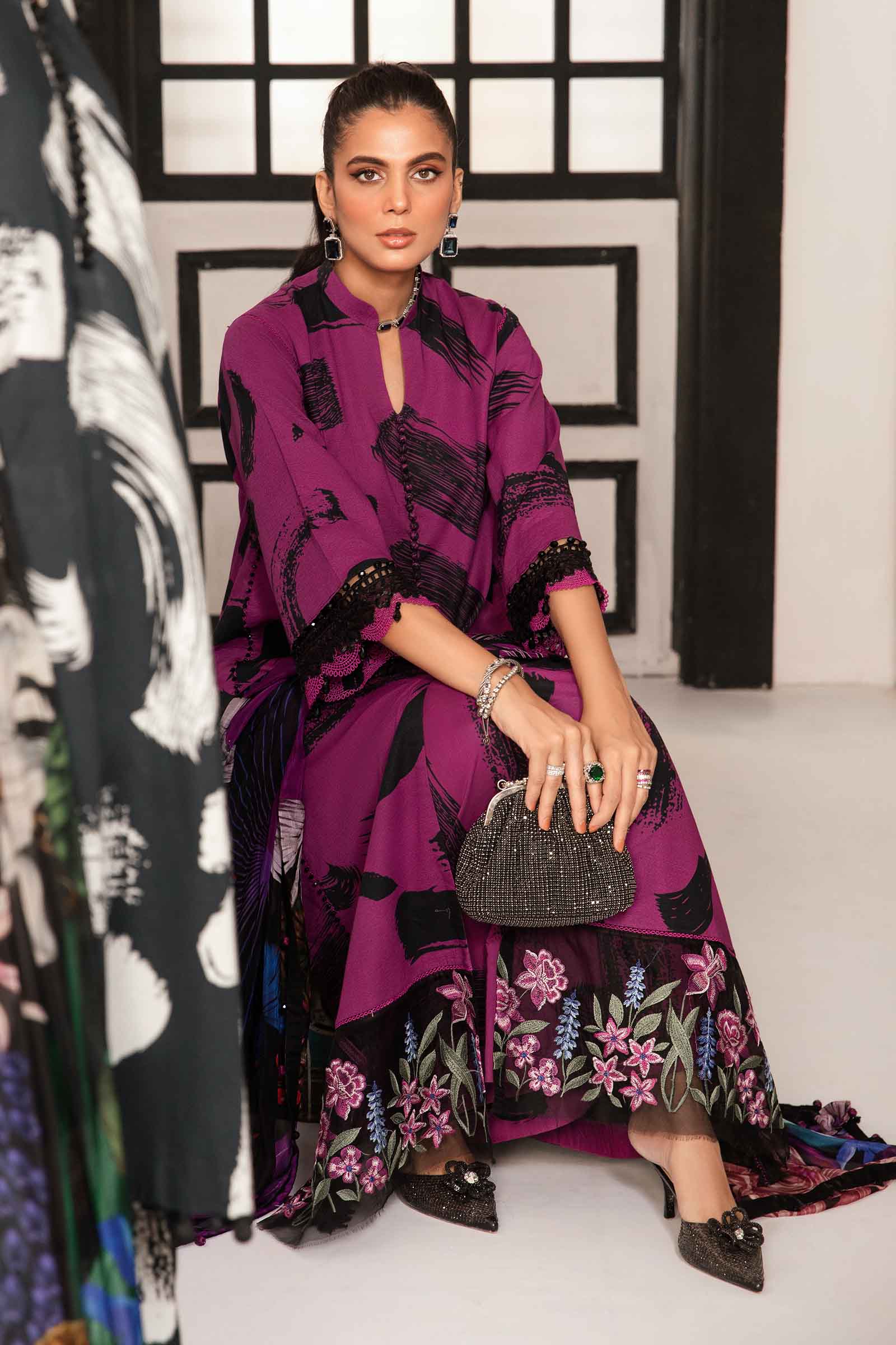 3 Piece Unstitched Printed Suit | MPT-2205-B - Image 5