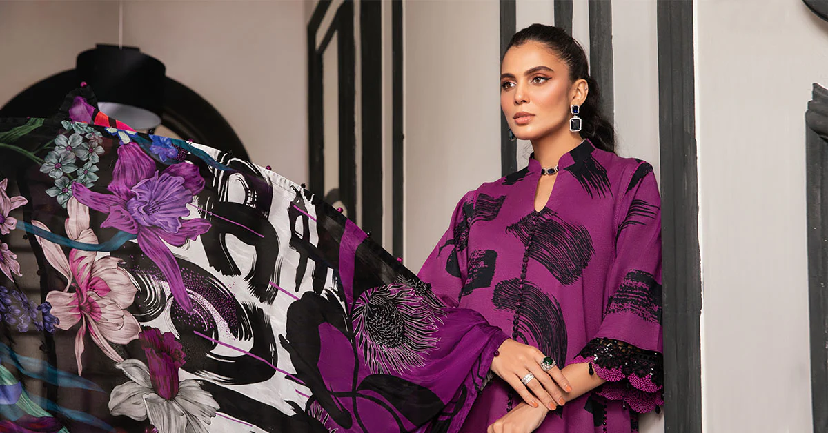 3 Piece Unstitched Printed Suit | MPT-2205-B - Image 7