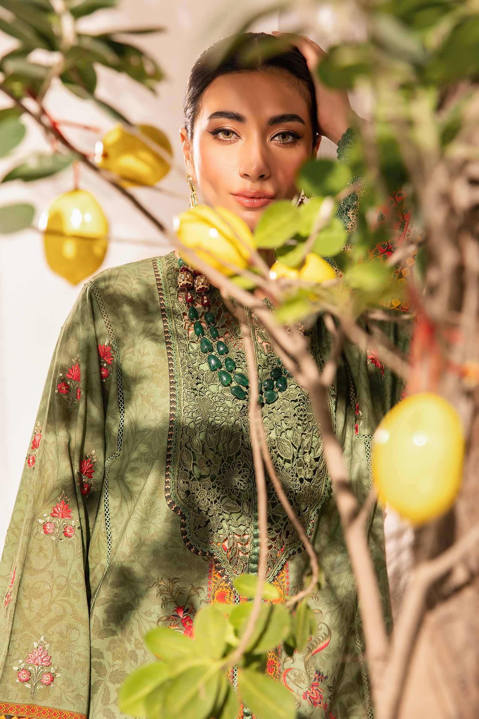 3 Piece Unstitched Printed Suit | MPT-2206-A - Image 2