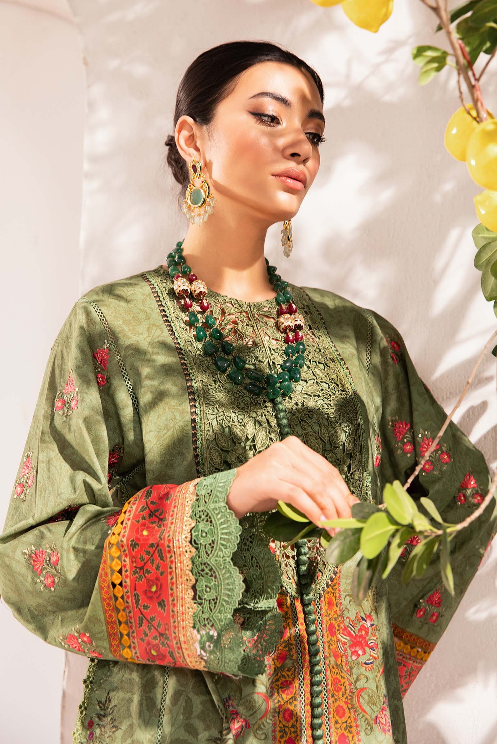 3 Piece Unstitched Printed Suit | MPT-2206-A - Image 3