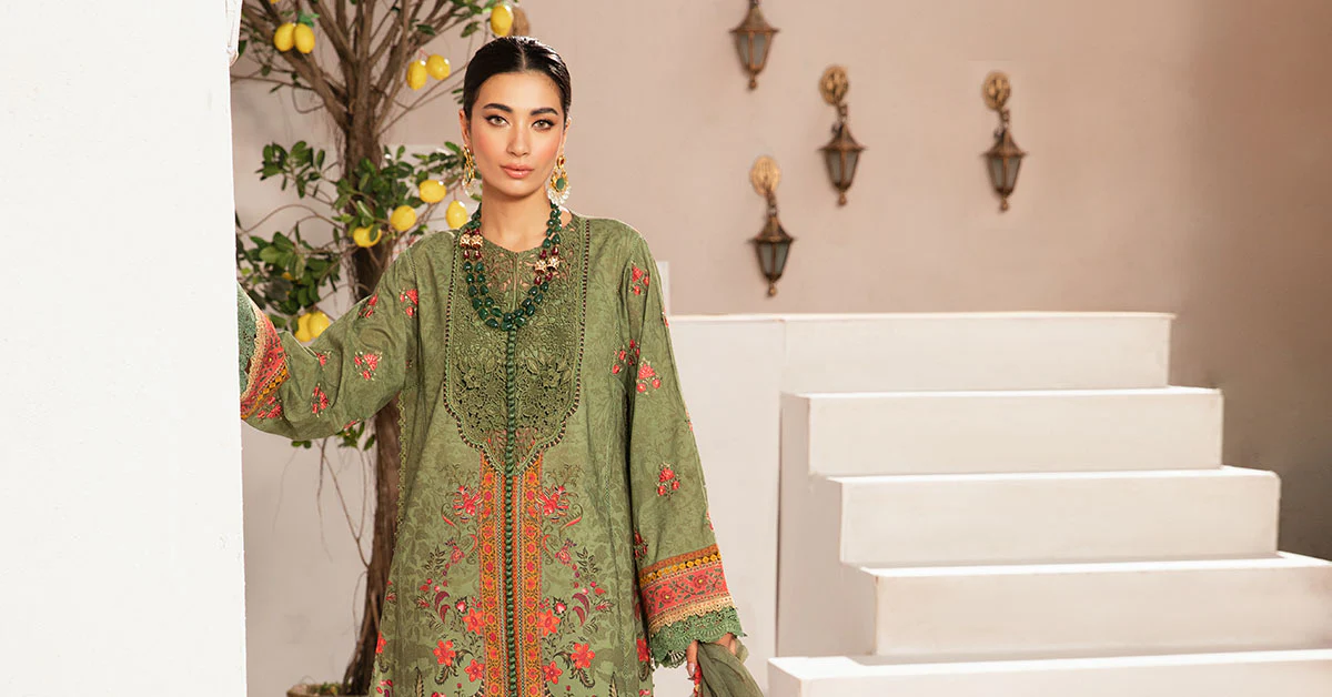 3 Piece Unstitched Printed Suit | MPT-2206-A - Image 5