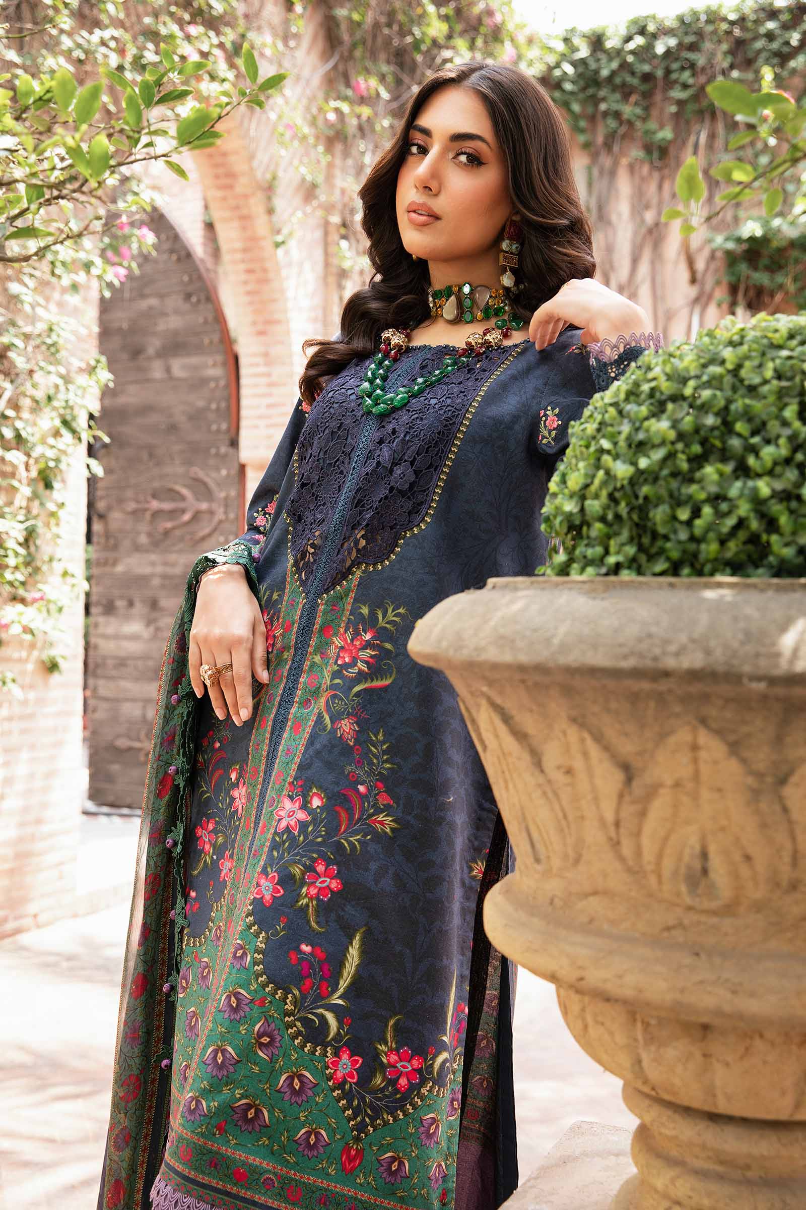 3 Piece Unstitched Printed Suit | MPT-2206-B - Image 4