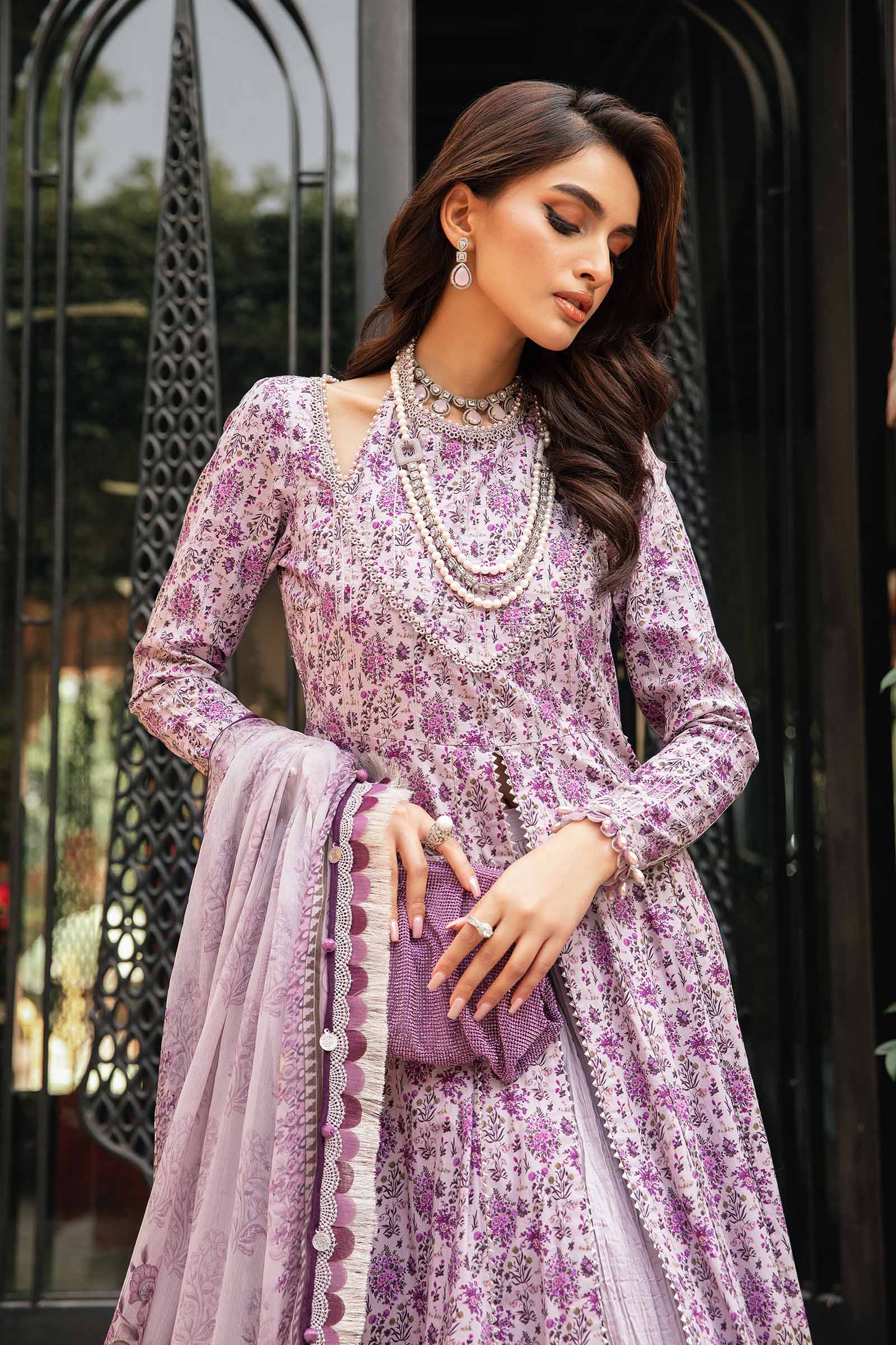 3 Piece Unstitched Printed Suit | MPT-2207-B - Image 4