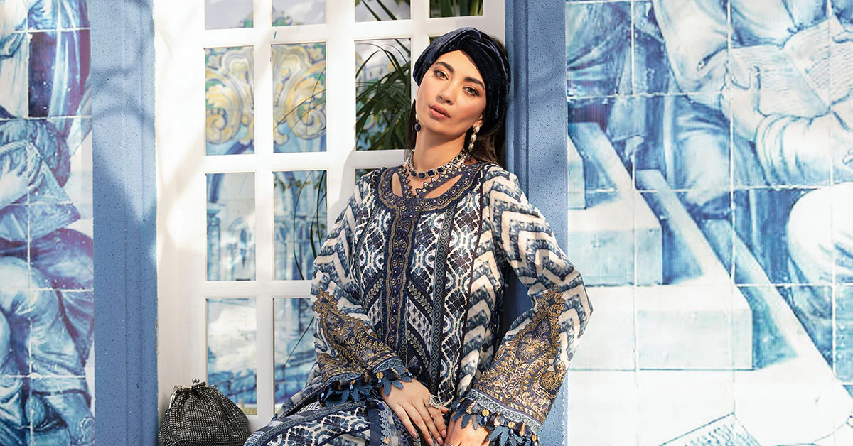 3 Piece Unstitched Printed Suit | MPT-2208-B - Image 7
