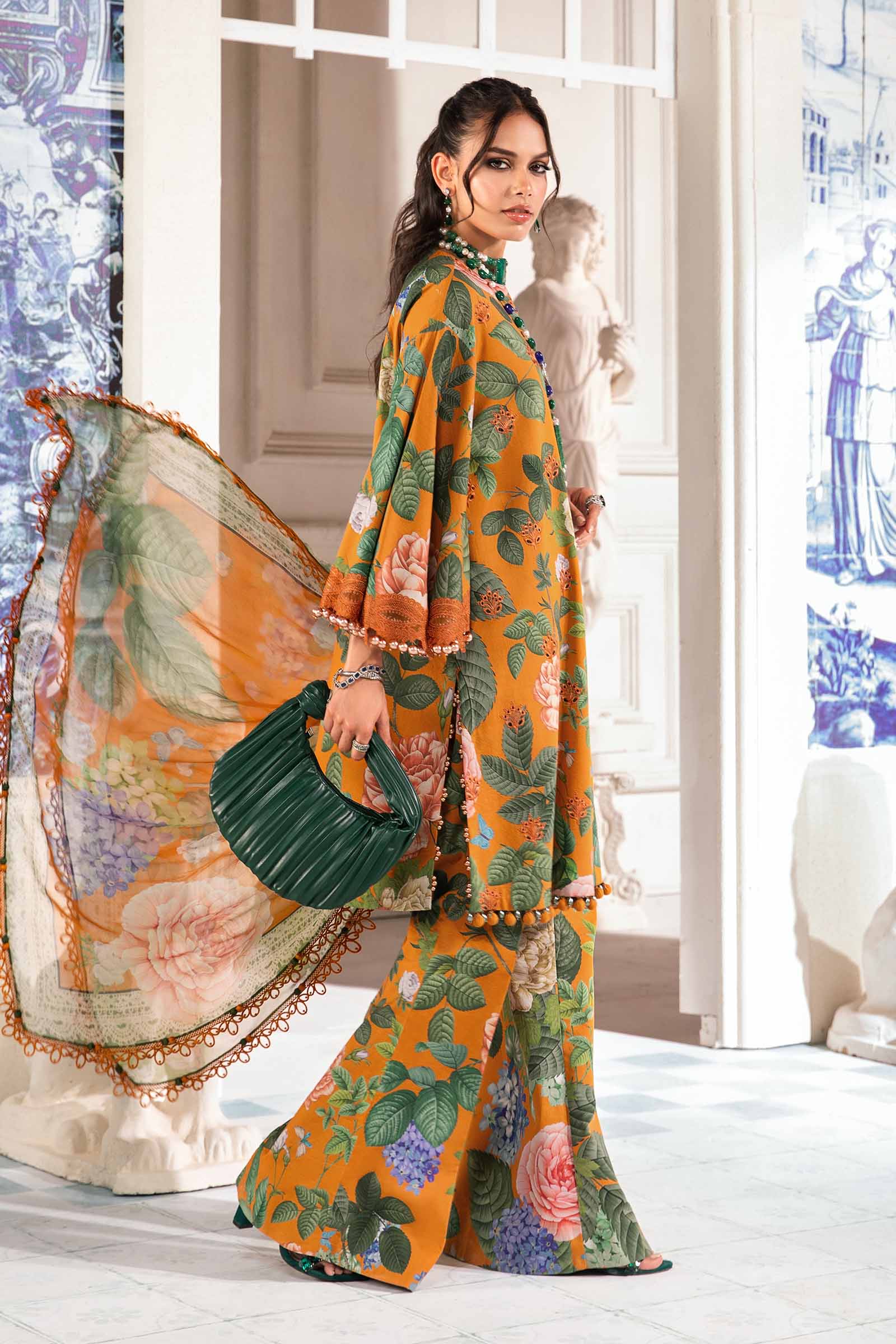 3 Piece Unstitched Printed Suit | MPT-2210-B - Image 6