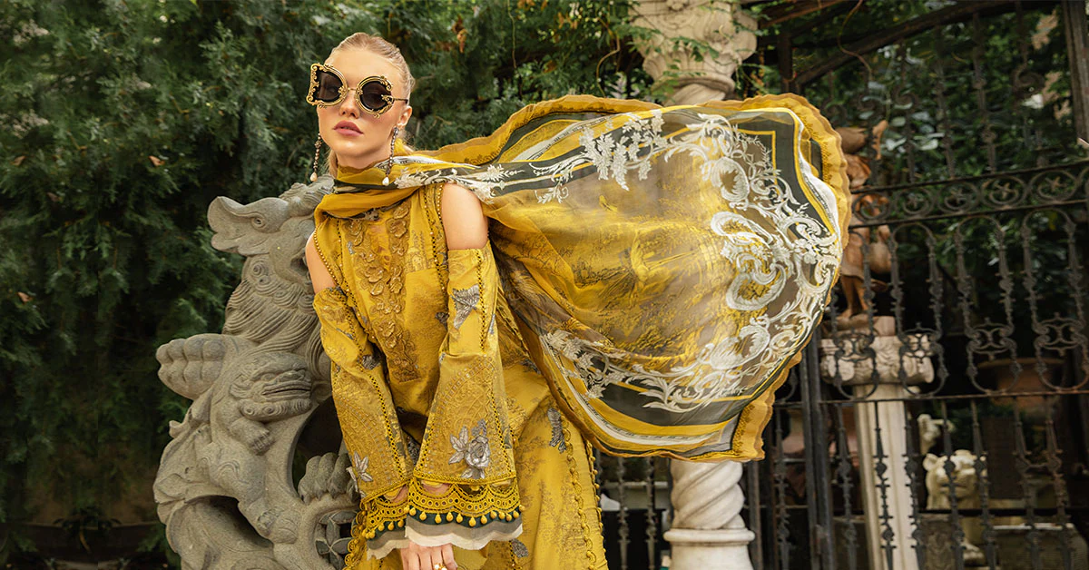 3 Piece Unstitched Printed Cambric Suit | MPT-2308-B - Image 3