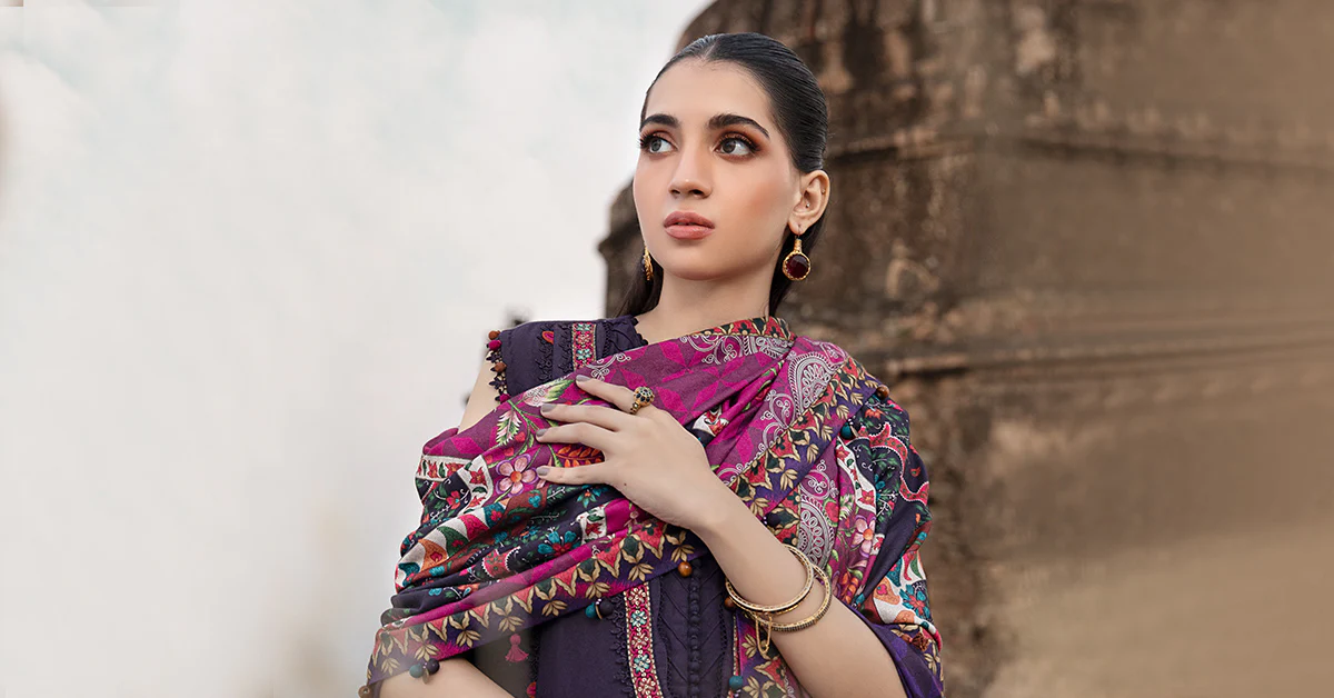 3 Piece Unstitched Printed Linen Suit | MPT-2402-A - Image 7