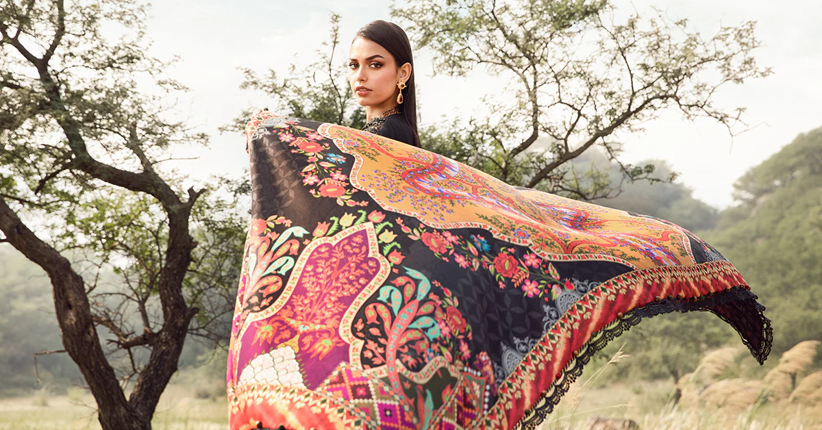 3 Piece Unstitched Printed Linen Suit | MPT-2402-B - Image 7
