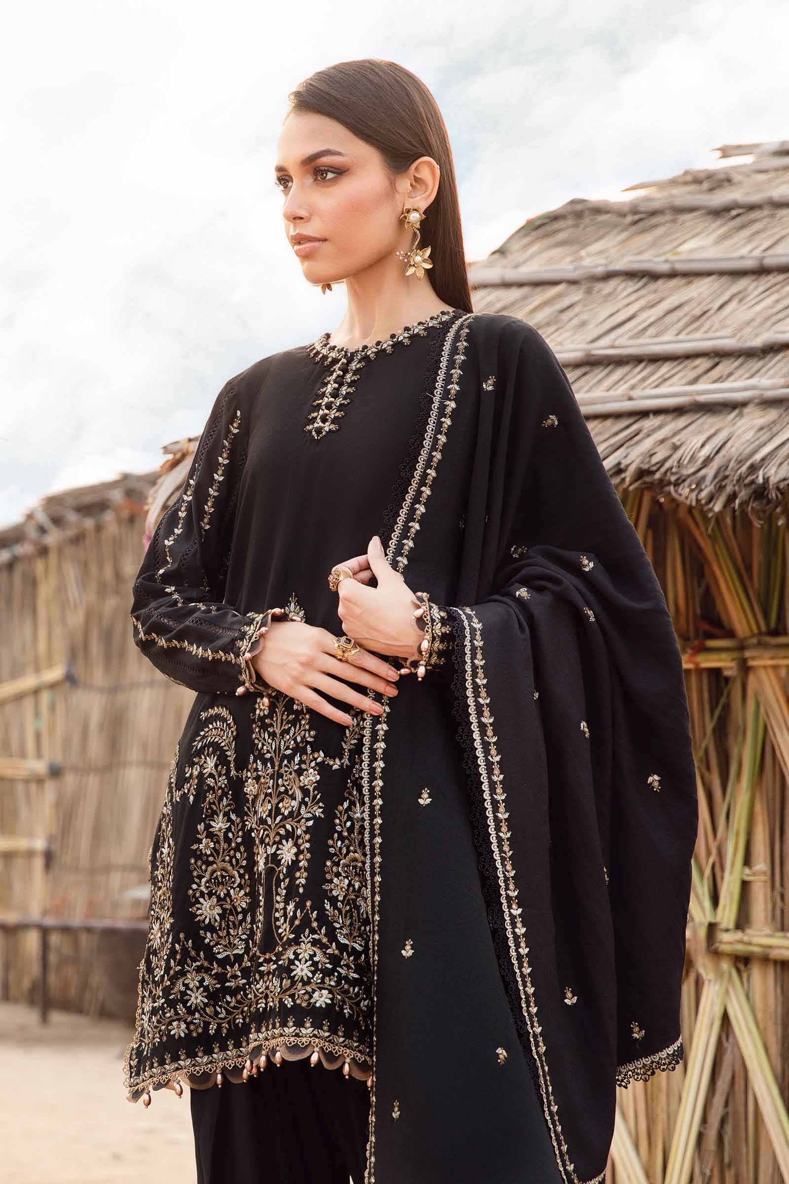 3 Piece Unstitched Printed Linen Suit | MPT-2403-B - Image 2