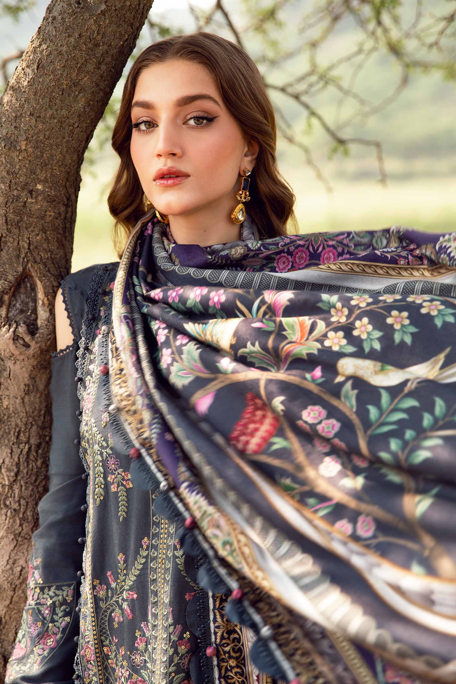 3 Piece Unstitched Printed Linen Suit | MPT-2406-A - Image 4