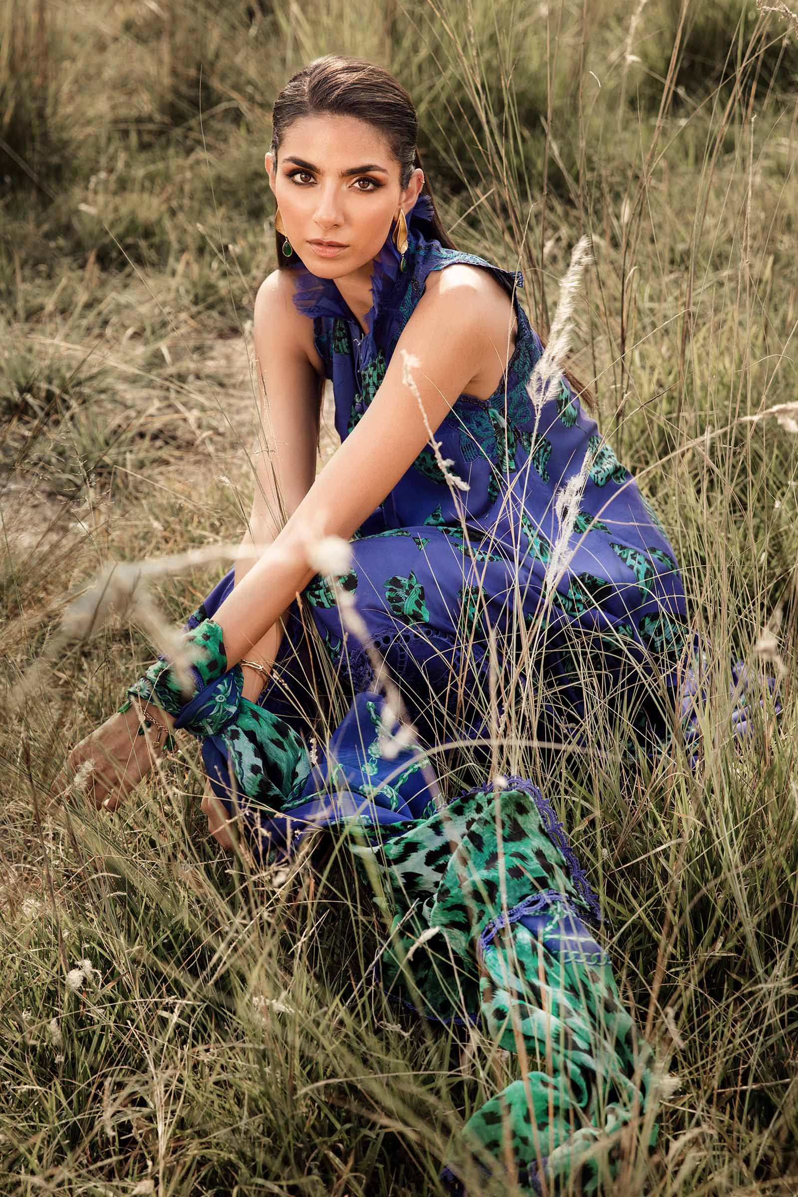 3 Piece Unstitched Printed Linen Suit | MPT-2410-A - Image 2