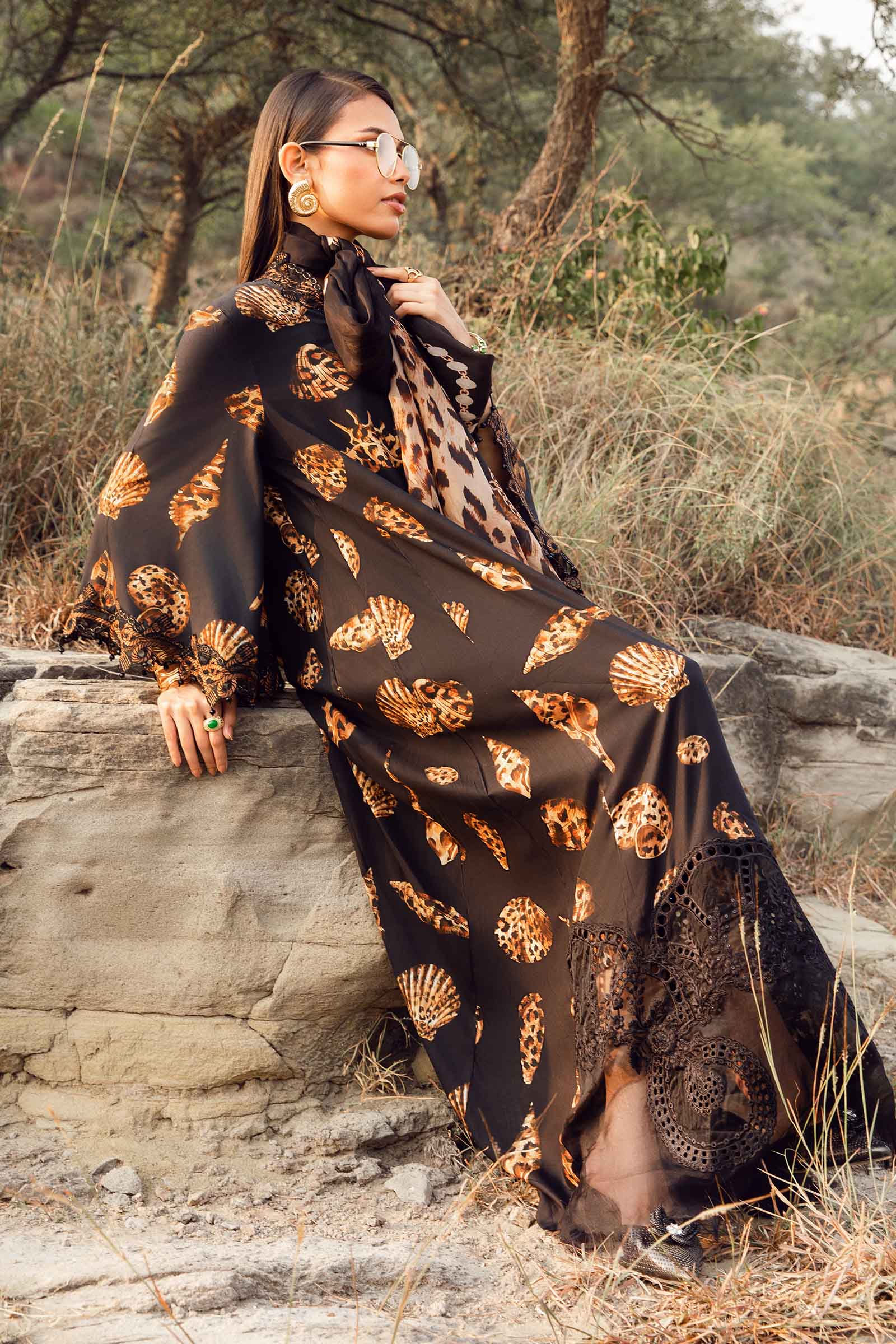 3 Piece Unstitched Printed Linen Suit | MPT-2410-B - Image 3