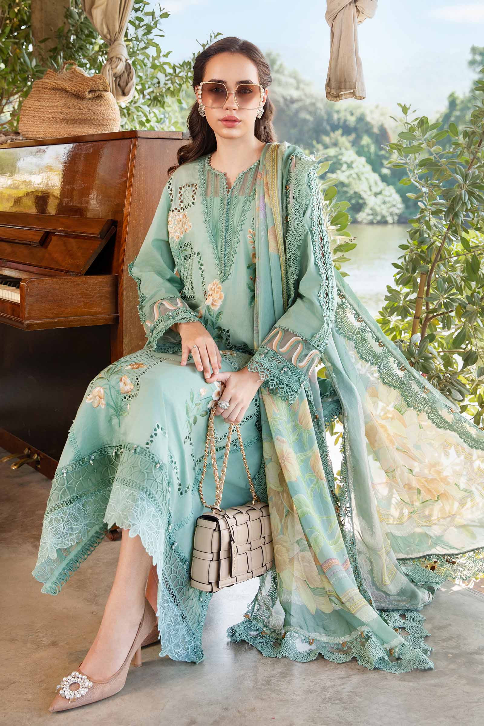 3 Piece Unstitched Printed Lawn Suit | MPT-2501-B - Image 5