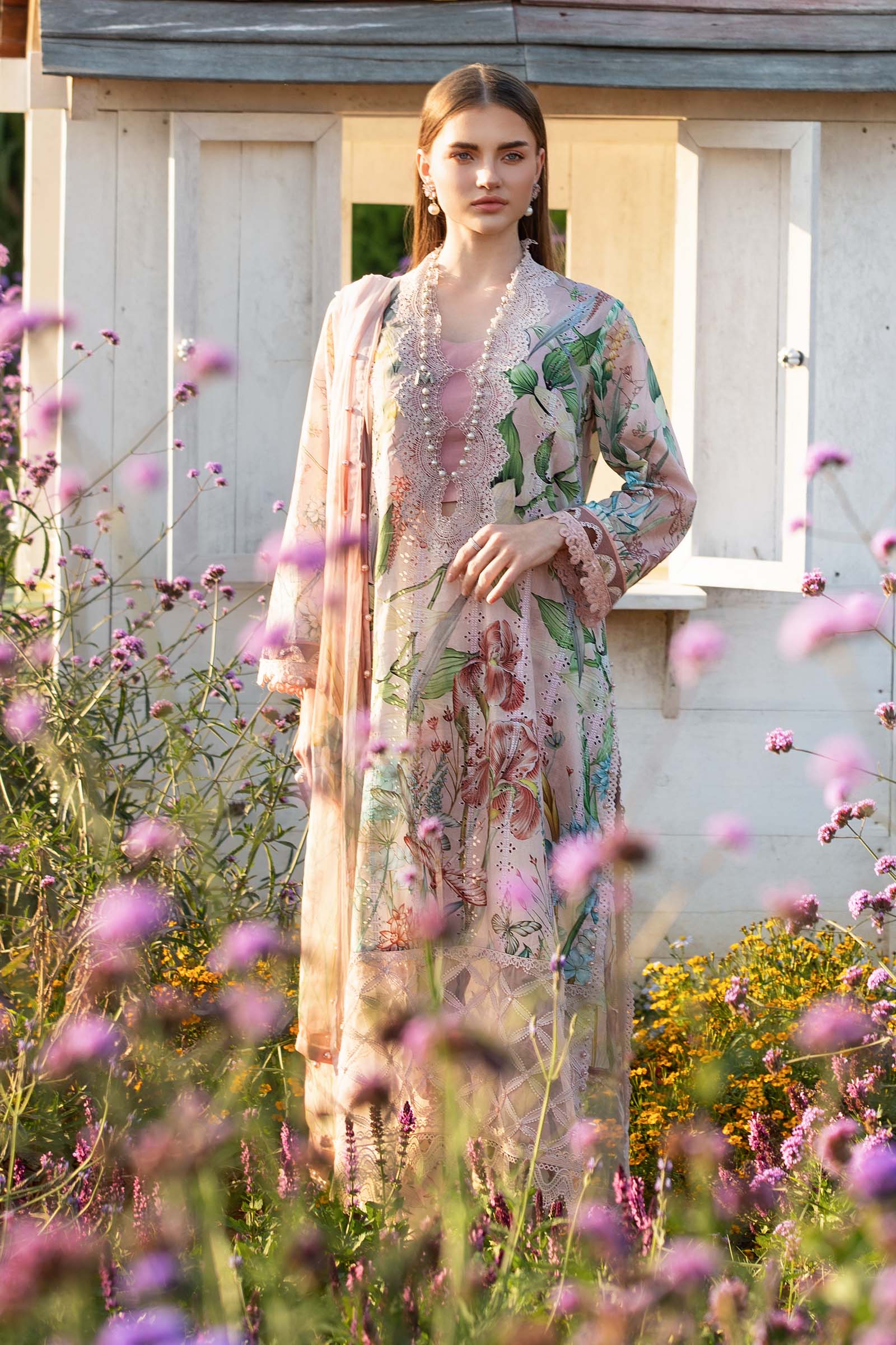 3 Piece Unstitched Printed Lawn Suit | MPT-2502-A - Image 4