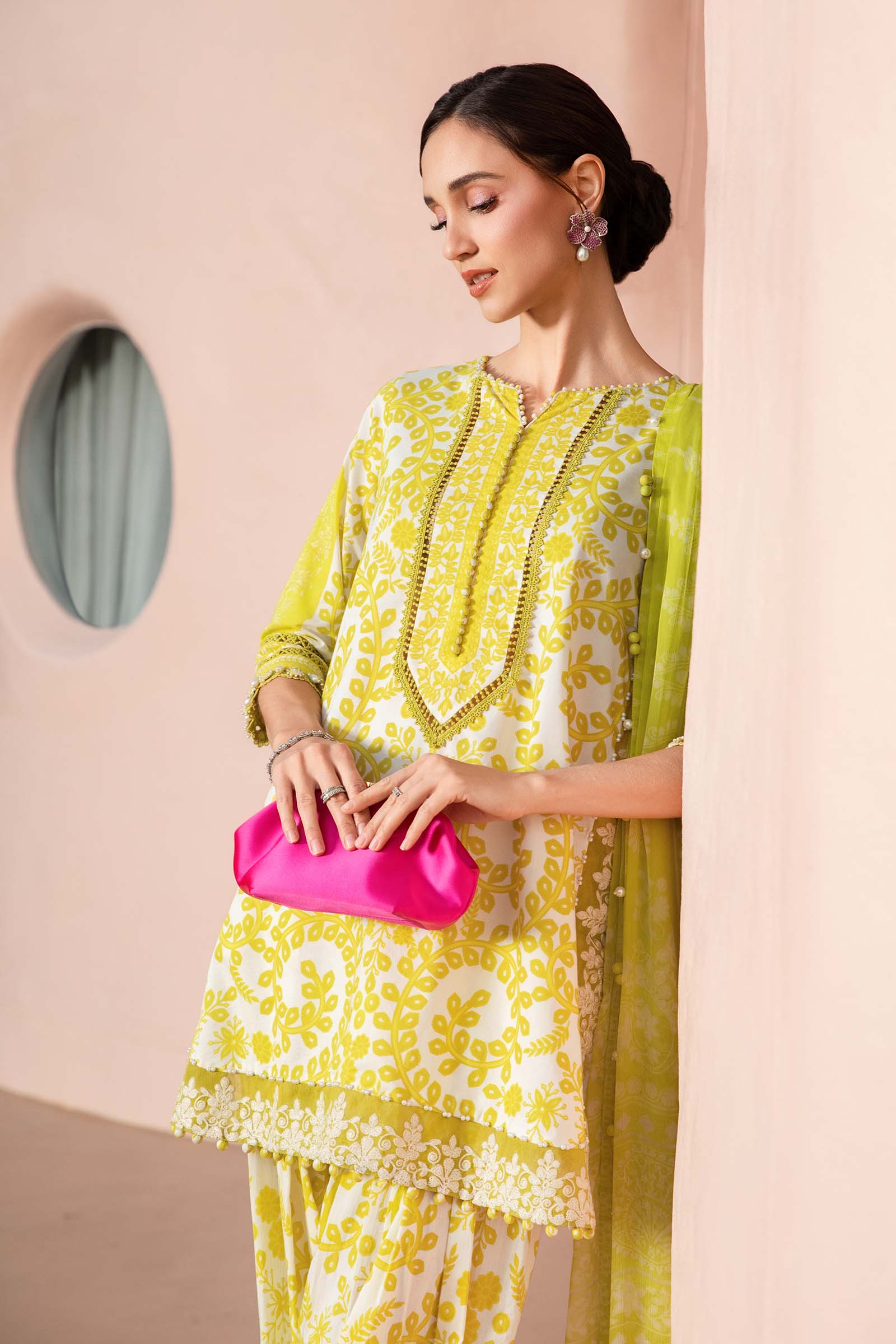 3 Piece Unstitched Printed Lawn Suit | MPT-2504-A - Image 2